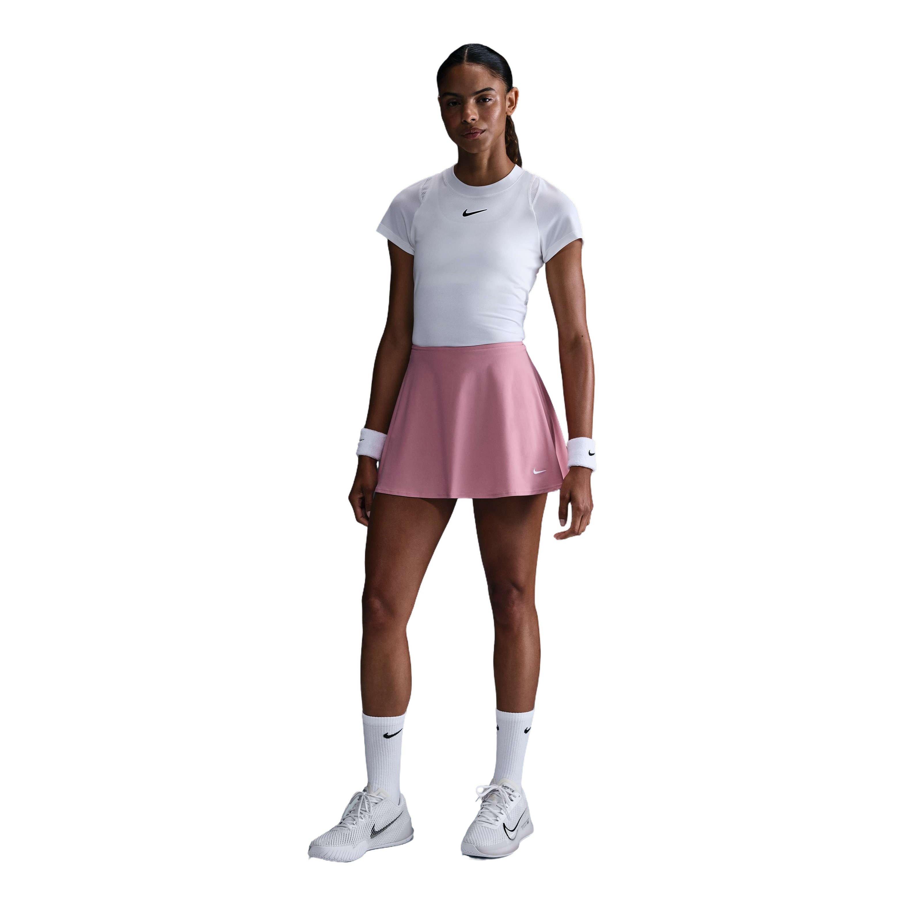 Nike Dri-FIT Victory​ Mid-Rise​ Short Flouncy Women's Pink Tennis Skirt