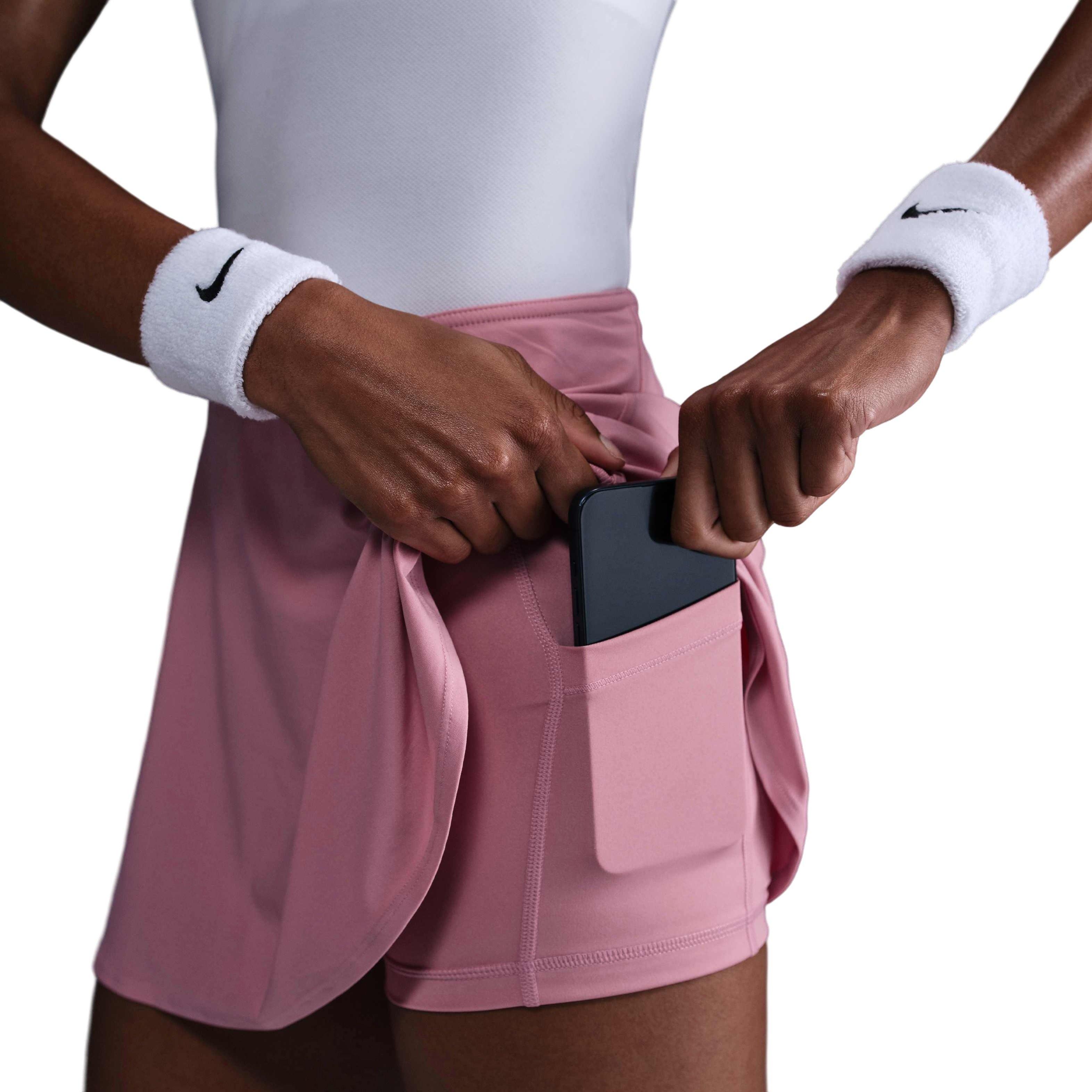 Nike Dri-FIT Victory​ Mid-Rise​ Short Flouncy Women's Pink Tennis Skirt
