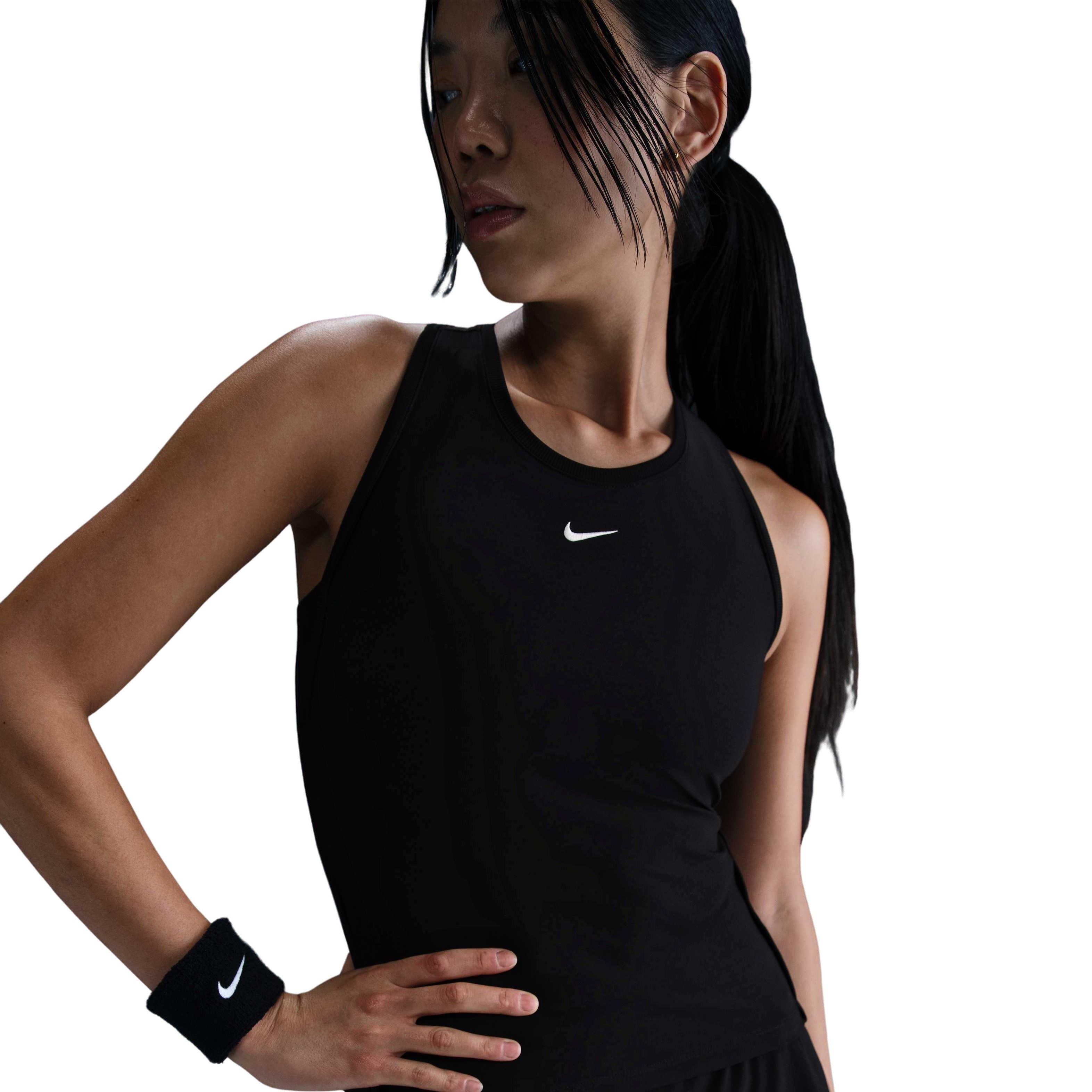 Nike Women's Dri-FIT​ Victory Tennis Tank Top -Black - BLACK Thumbnail View 1