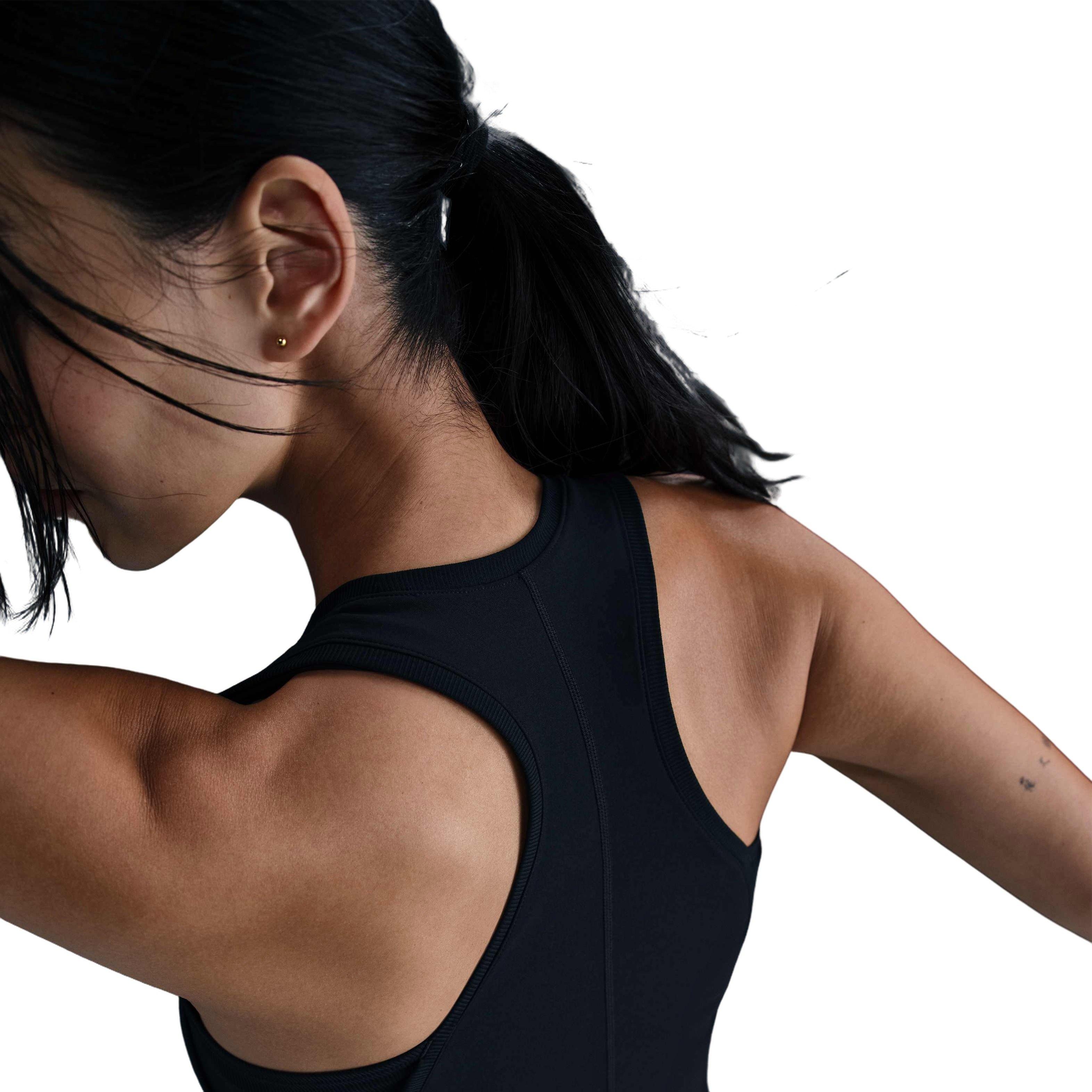 Nike Women's Dri-FIT​ Victory Tennis Tank Top -Black - BLACK Thumbnail View 2