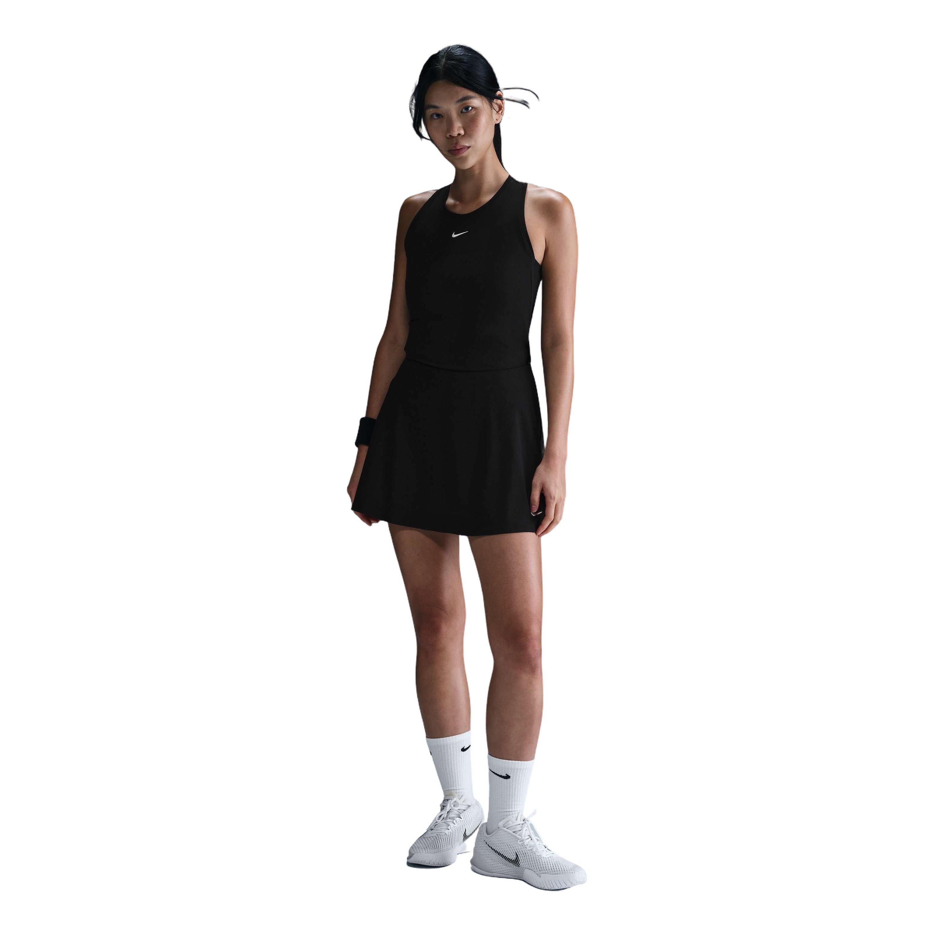 Nike Women's Dri-FIT​ Victory Tennis Tank Top -Black - BLACK Thumbnail View 4
