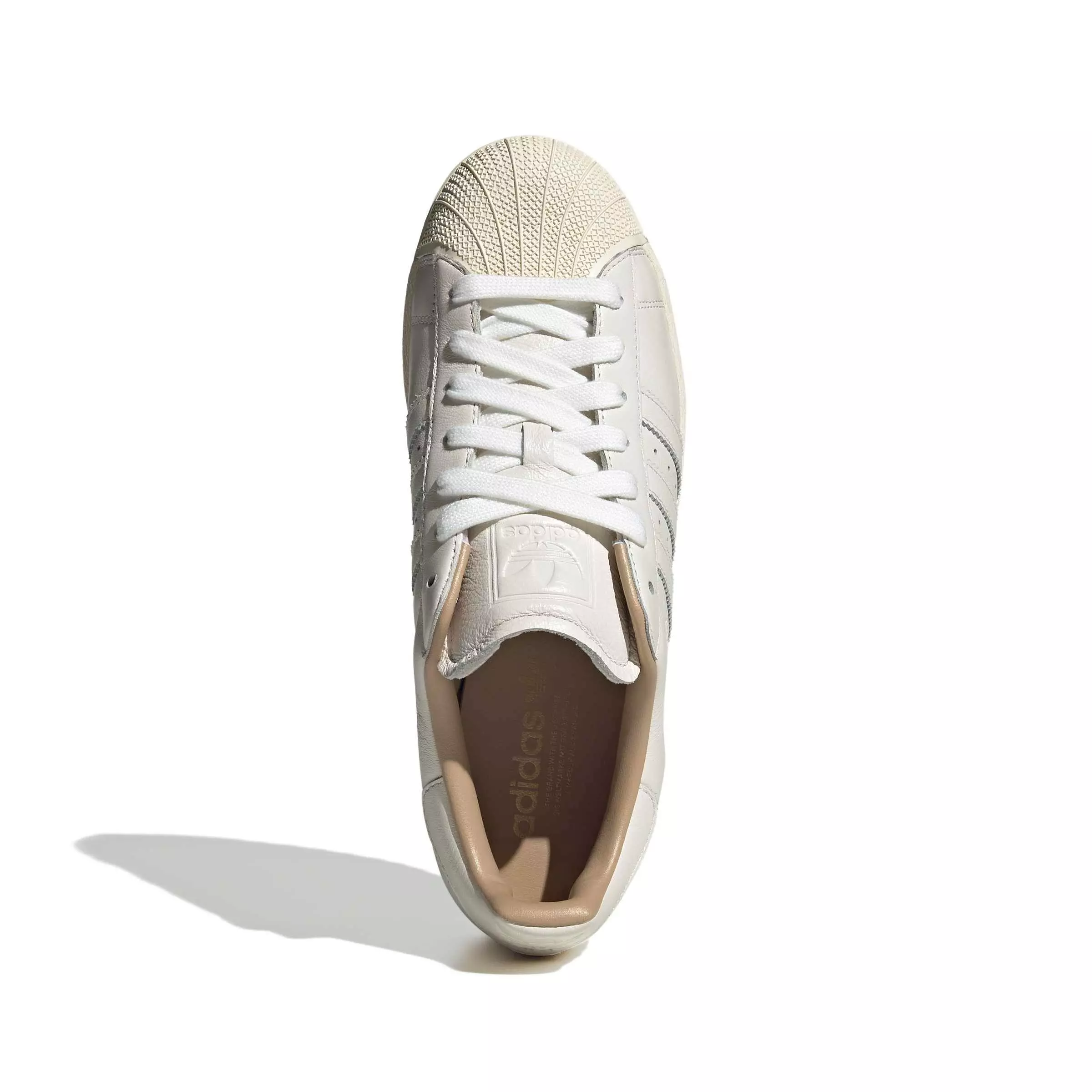 adidas Originals Superstar II Ripple "Core White/Core White/Warm Sandstone" Men's Shoe - WHITE/WHITE/SANDSTONE
