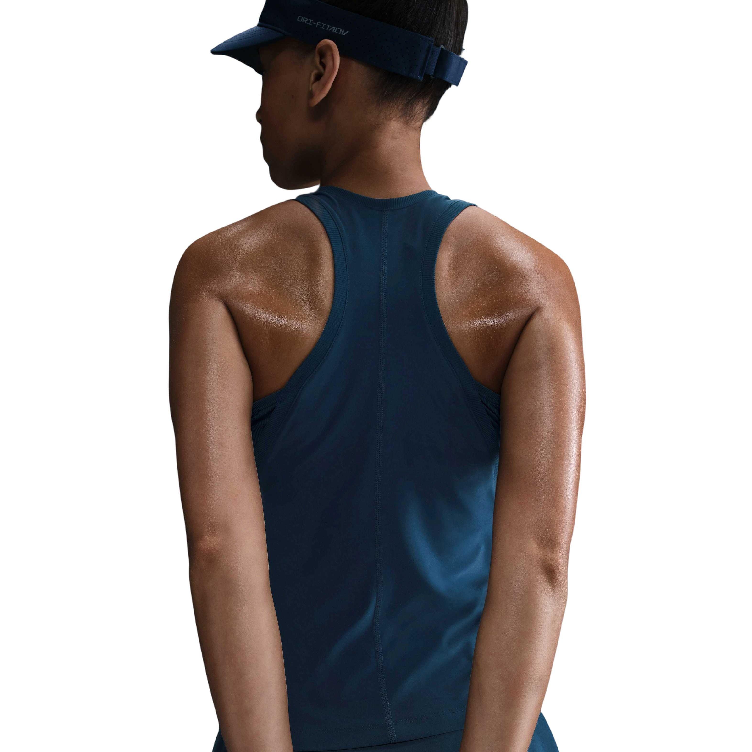 Nike Women's Dri-FIT​ Victory Tennis Tank Top -Navy - NAVY Thumbnail View 2