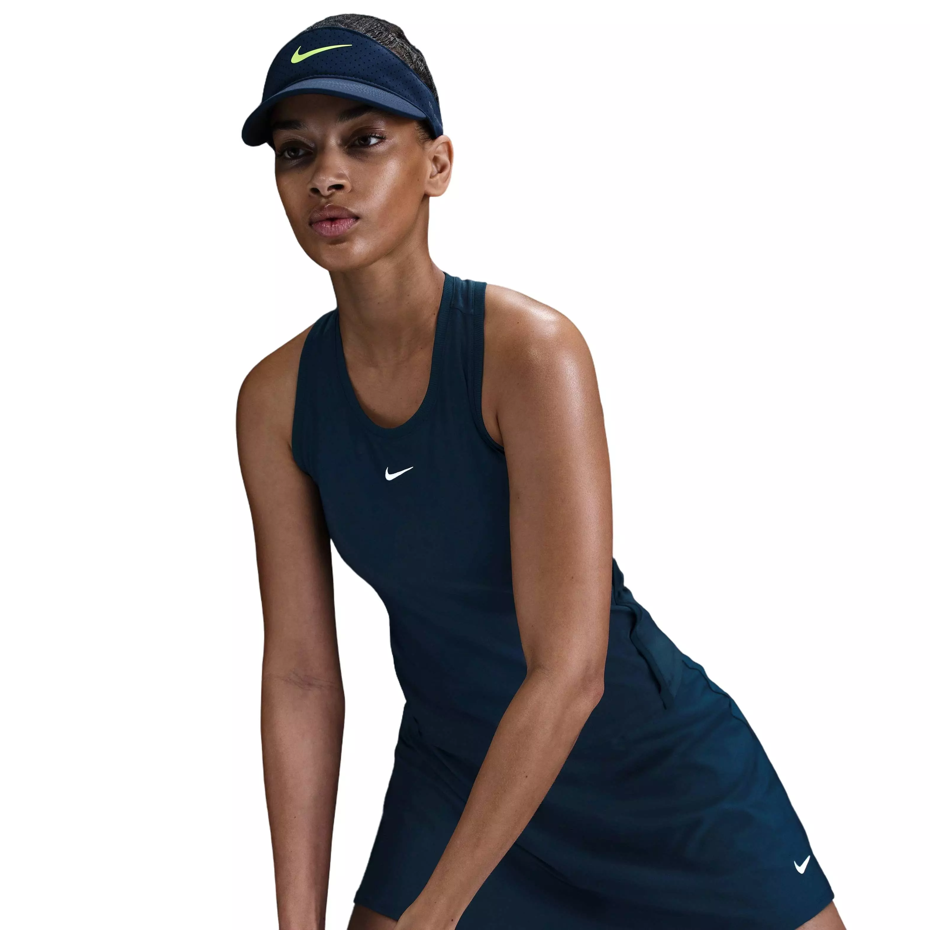 Nike Women's Dri-FIT​ Victory Tennis Tank Top -Navy - NAVY