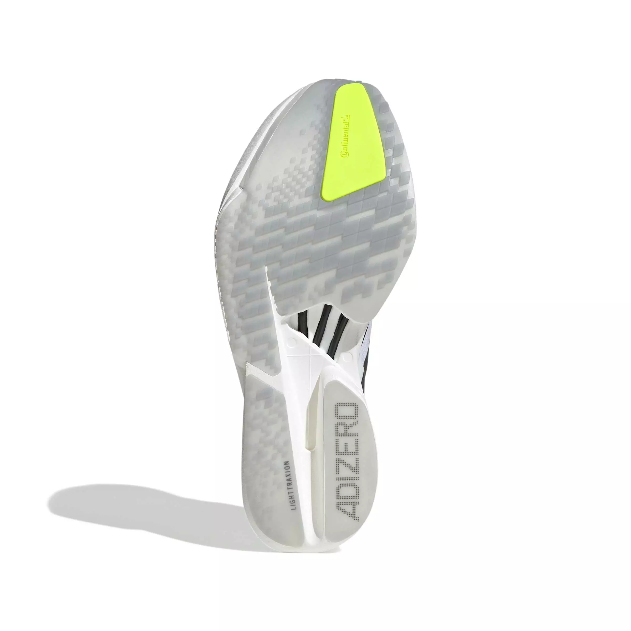 adidas Adizero Adios Pro 4 "Ftwr White/Iron Metallic/Solar Yellow" Men's Running Shoe - WHITE/IRON/YELLOW