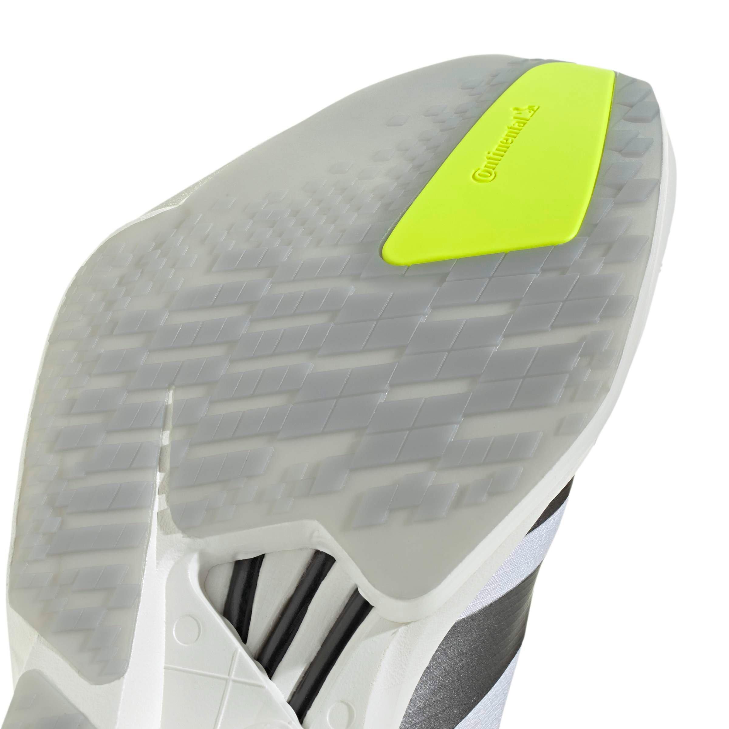 adidas Adizero Adios Pro 4 "Ftwr White/Iron Metallic/Solar Yellow" Men's Running Shoe - WHITE/IRON/YELLOW
