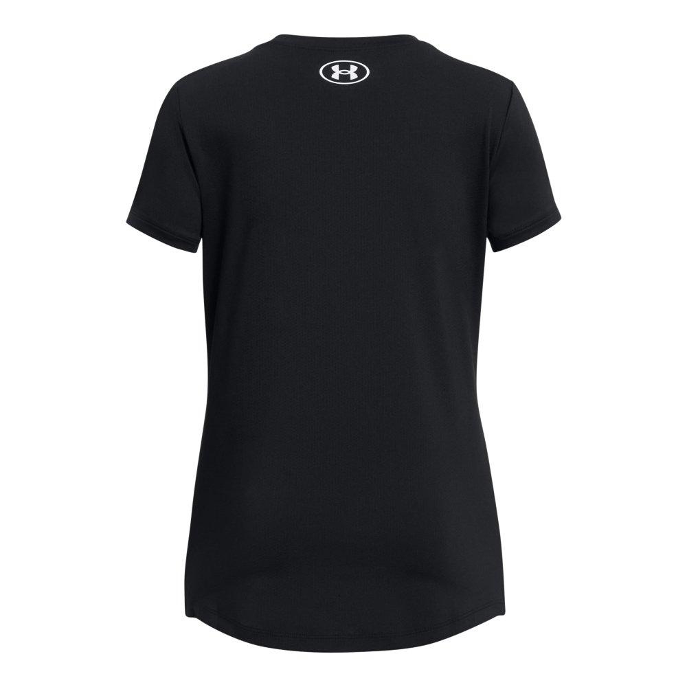 Under Armour Girls' Utility Softball Training T-Shirt - Black - BLACK Thumbnail View 2