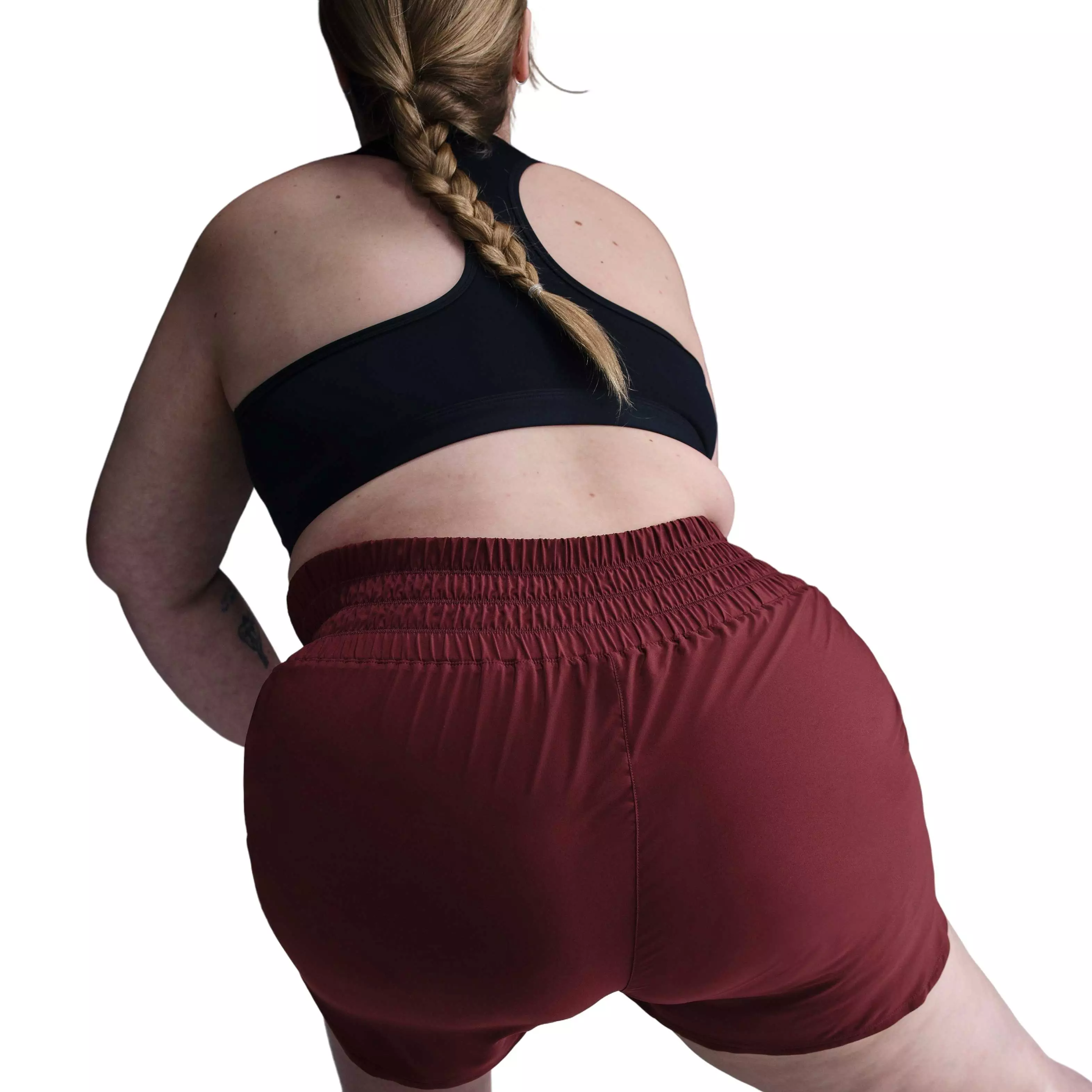 Nike Women's One 3" Dri-FIT ULtra High-Waisted Brief-Lined Shorts - Red - RED