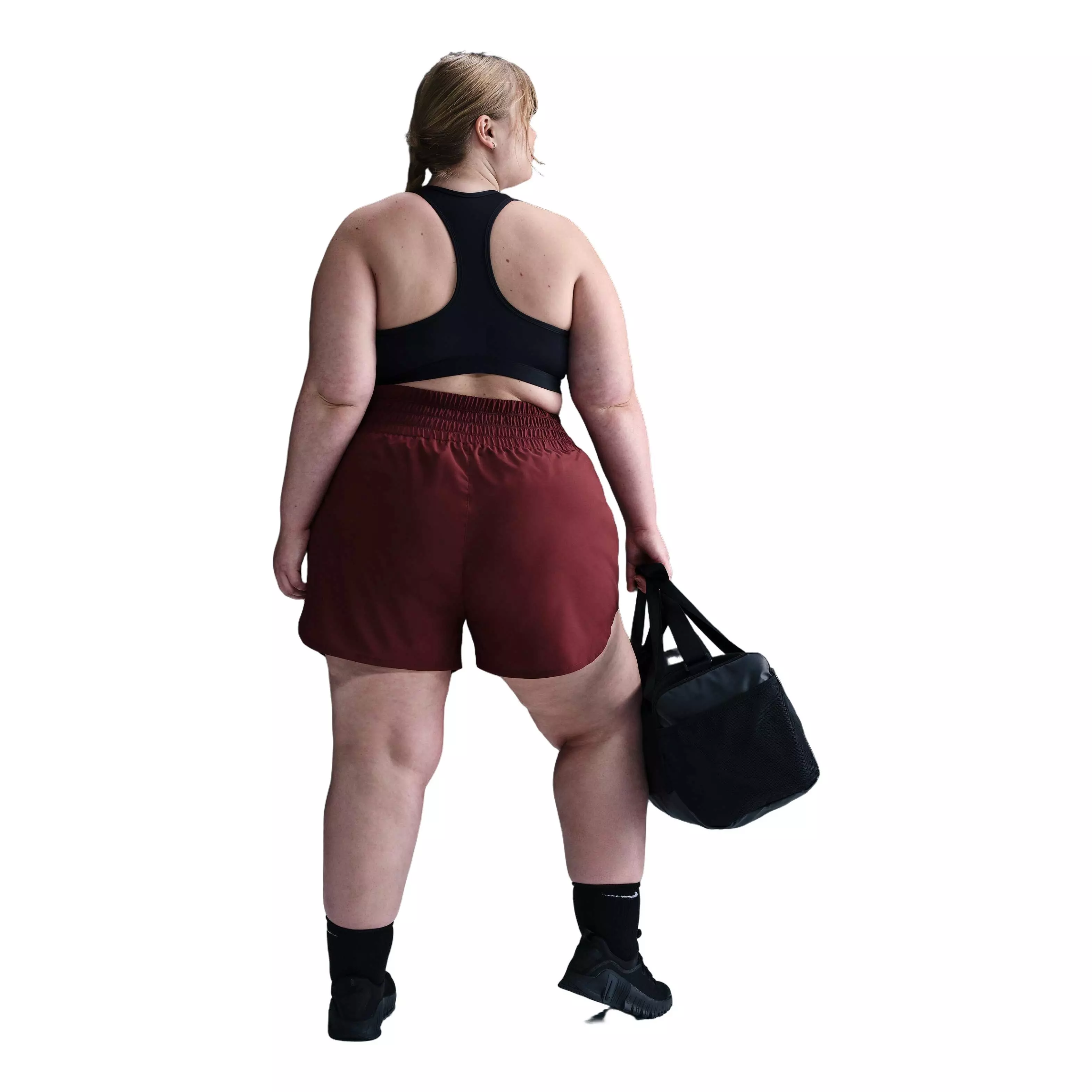 Nike Women's One 3" Dri-FIT ULtra High-Waisted Brief-Lined Shorts - Red - RED