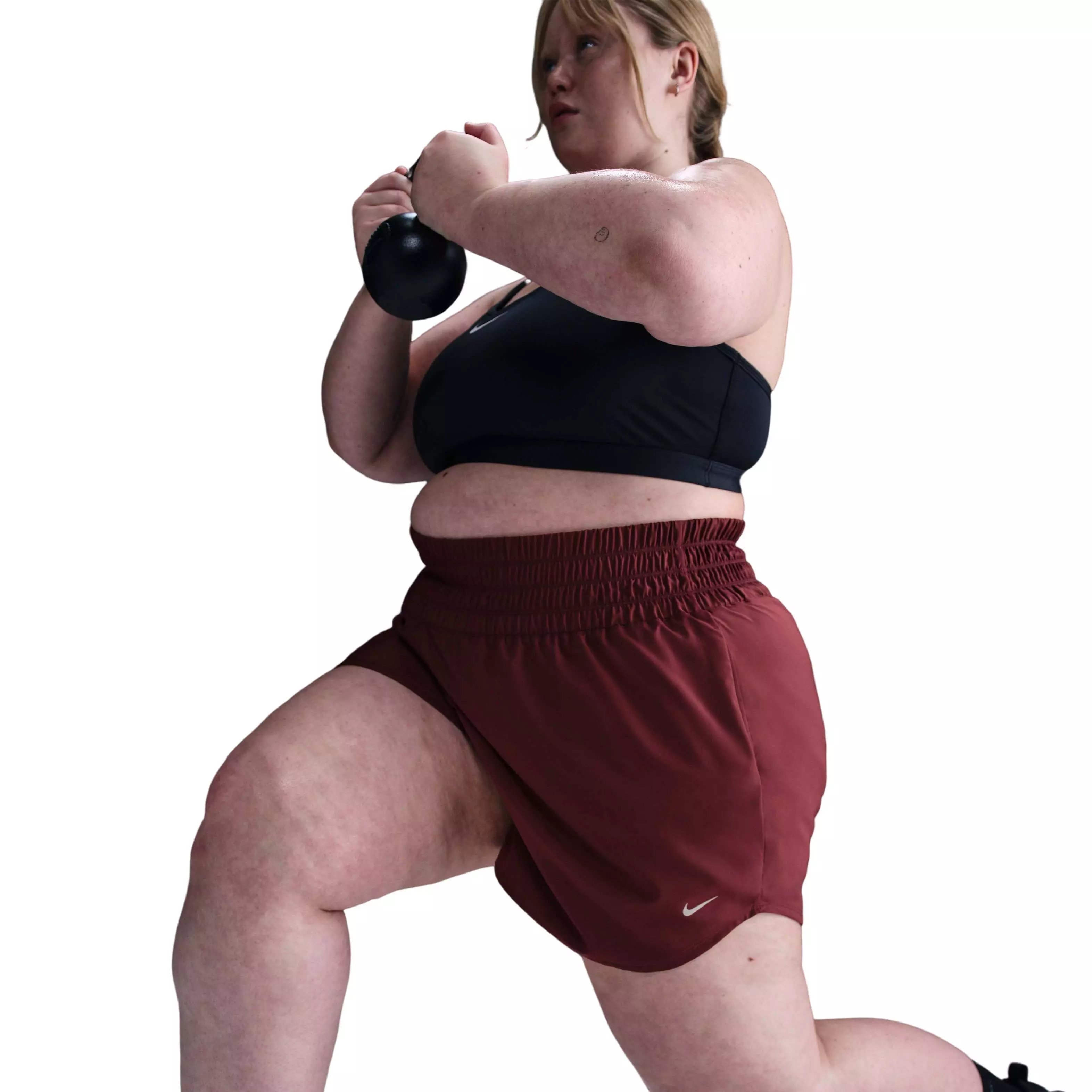 Nike Women's One 3" Dri-FIT ULtra High-Waisted Brief-Lined Shorts - Red - RED