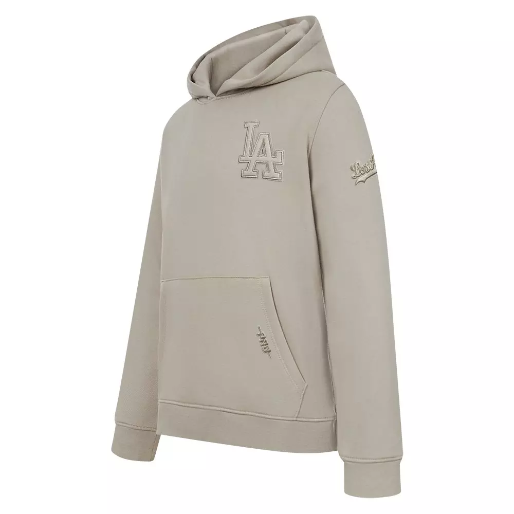 Pro Standard Big Boys' MLB Los Angeles Dodgers Neutral Fleece Pullover Hoodie - Khaki - KHAKI