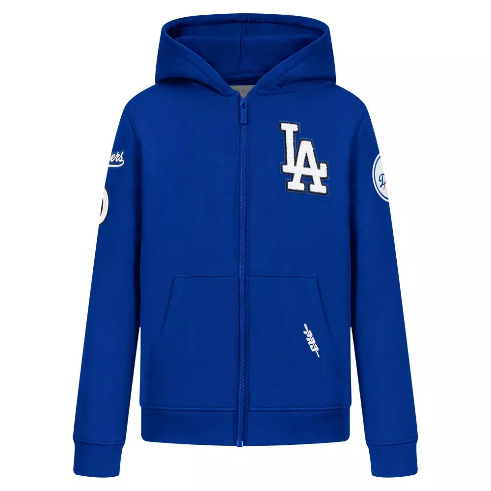 Pro Standard Big Boys' MLB Los Angeles Dodgers Classic Fleece Full-Zip Jacket - Blue - BLUE
