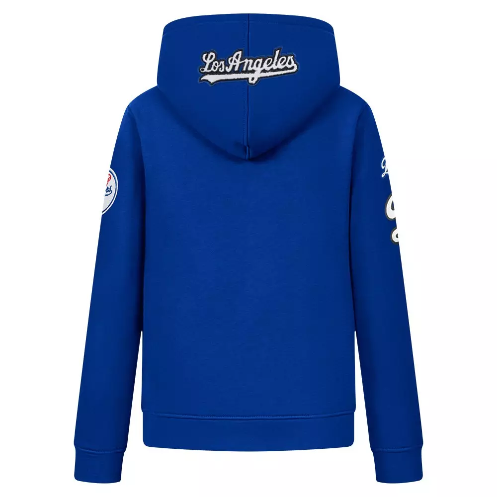 Pro Standard Big Boys' MLB Los Angeles Dodgers Classic Fleece Full-Zip Jacket -Blue - BLUE