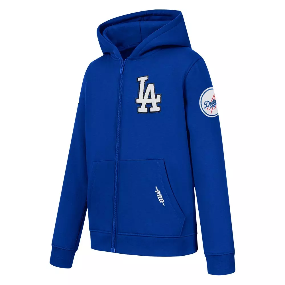 Pro Standard Big Boys' MLB Los Angeles Dodgers Classic Fleece Full-Zip Jacket - Blue - BLUE