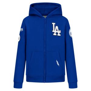 Pro Standard Big Boys' MLB Los Angeles Dodgers Classic Fleece Full-Zip Jacket -Blue