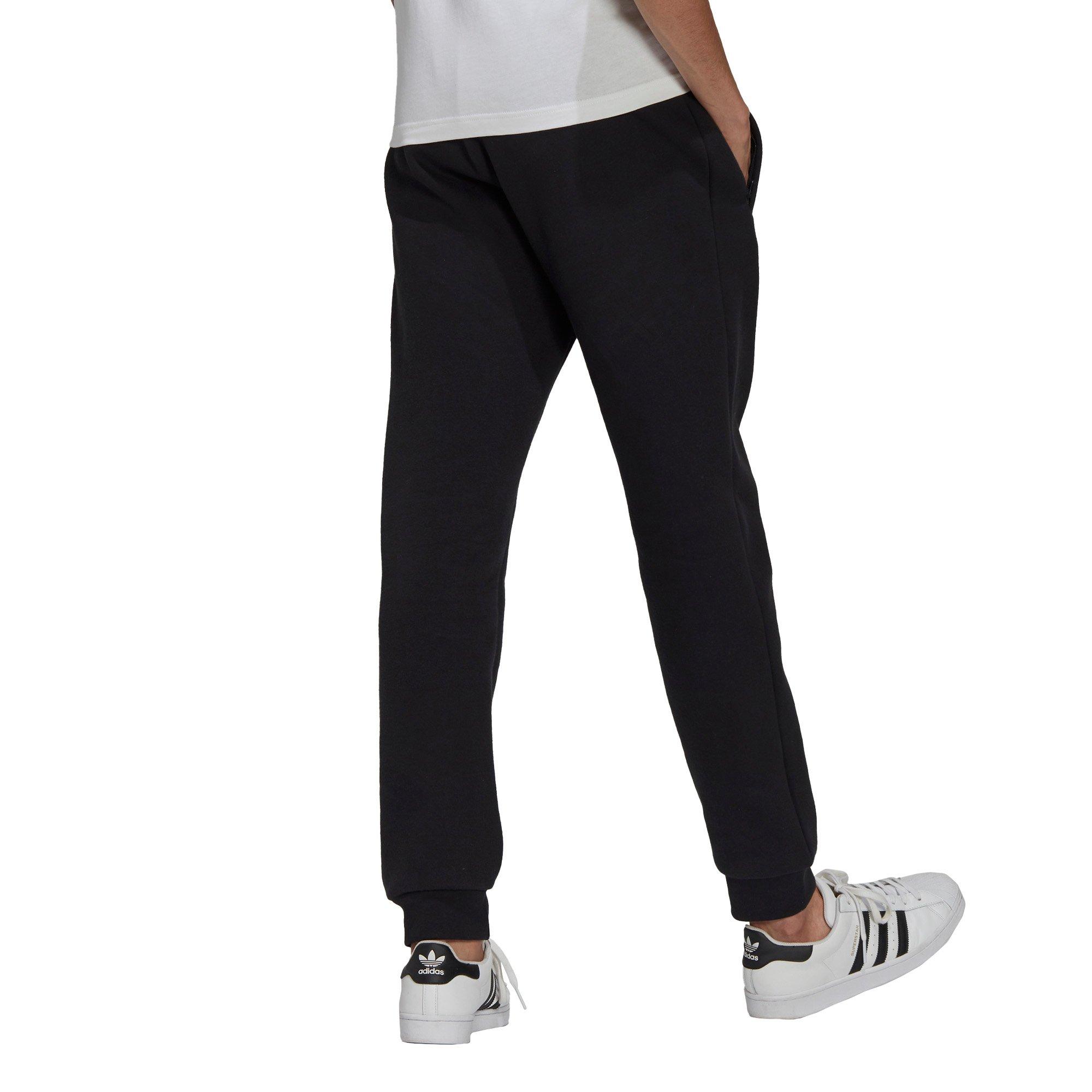 adidas Originals Men's Black Adicolor Essentials Trefoil Pants - BLACK Thumbnail View 2