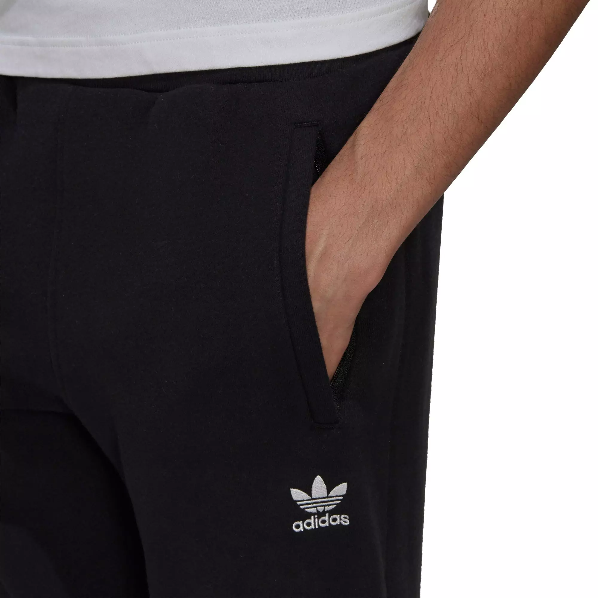adidas Originals Men's Black Adicolor Essentials Trefoil Pants - BLACK