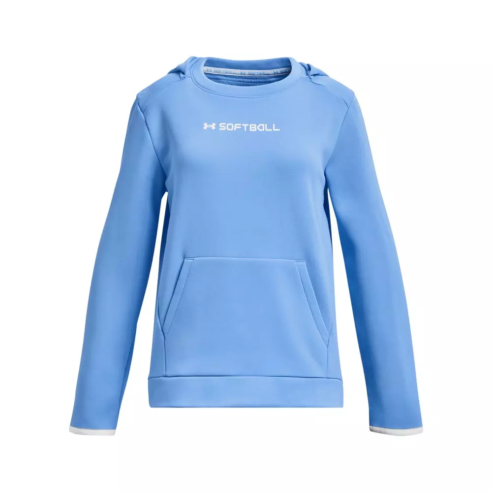 Under Armour Big Girls' Armour Fleece Softball Hoodie - Light Blue - LT BLUE