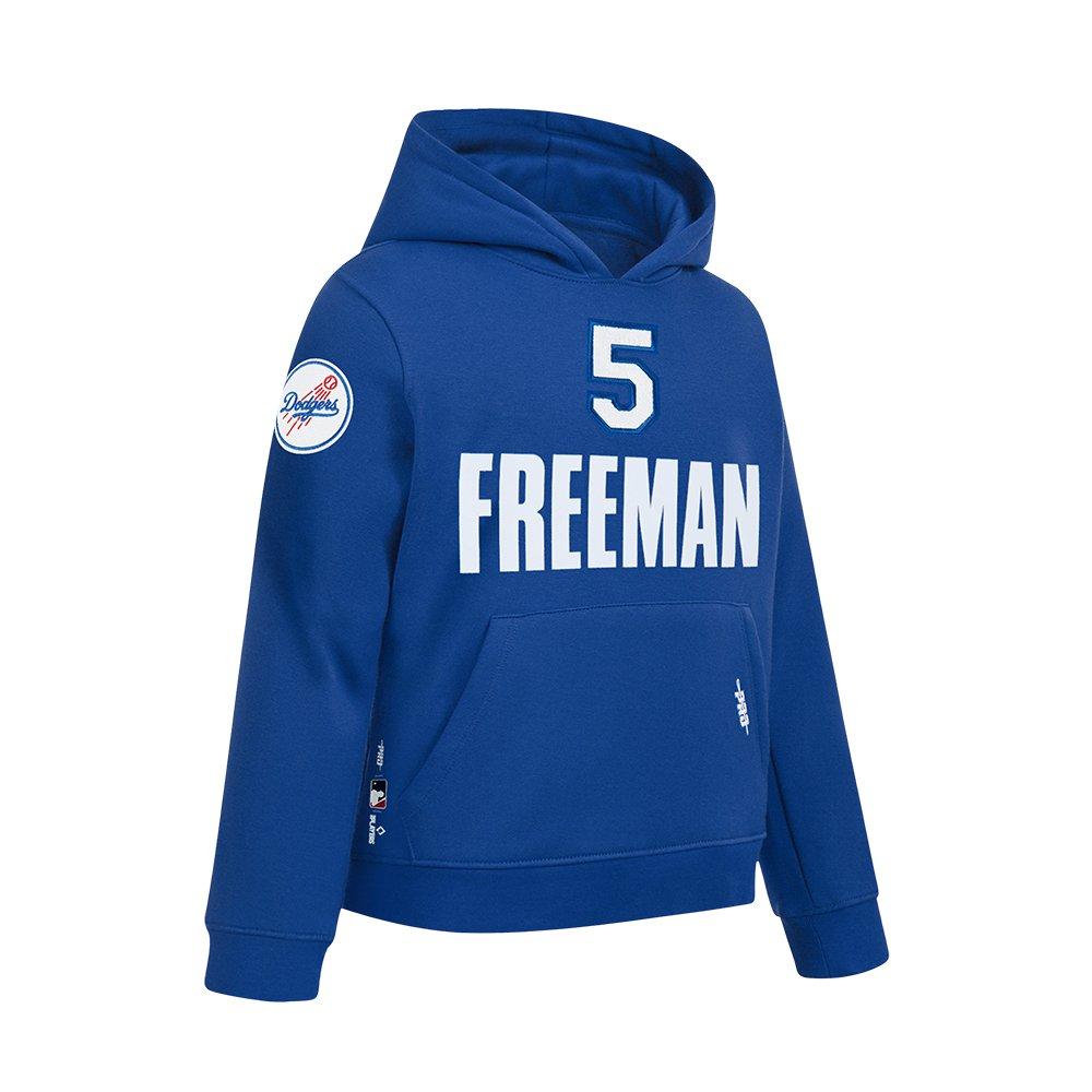 Pro Standard Big Boys' MLB LA Dodgers Freddie Freeman #5 Classic Player Name &amp; Number PO Hoodie - BLUE