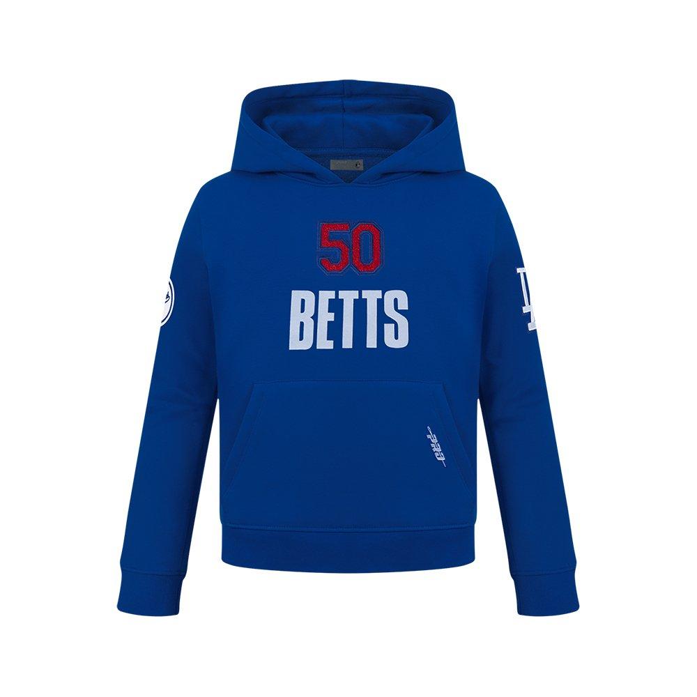 Pro Standard MLB LA Dodgers Mookie Betts #50 Classic Player Name &amp; Number Big Boys' PO Hoodie