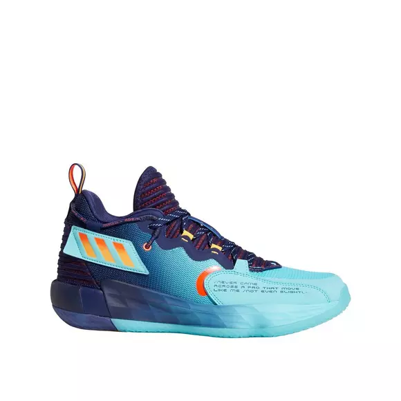  adidas Dame 7 Extended Play Basketball Shoes Dark Blue/Bright  Blue/Solar Gold Men's 9.5, Women's 10.5 Medium