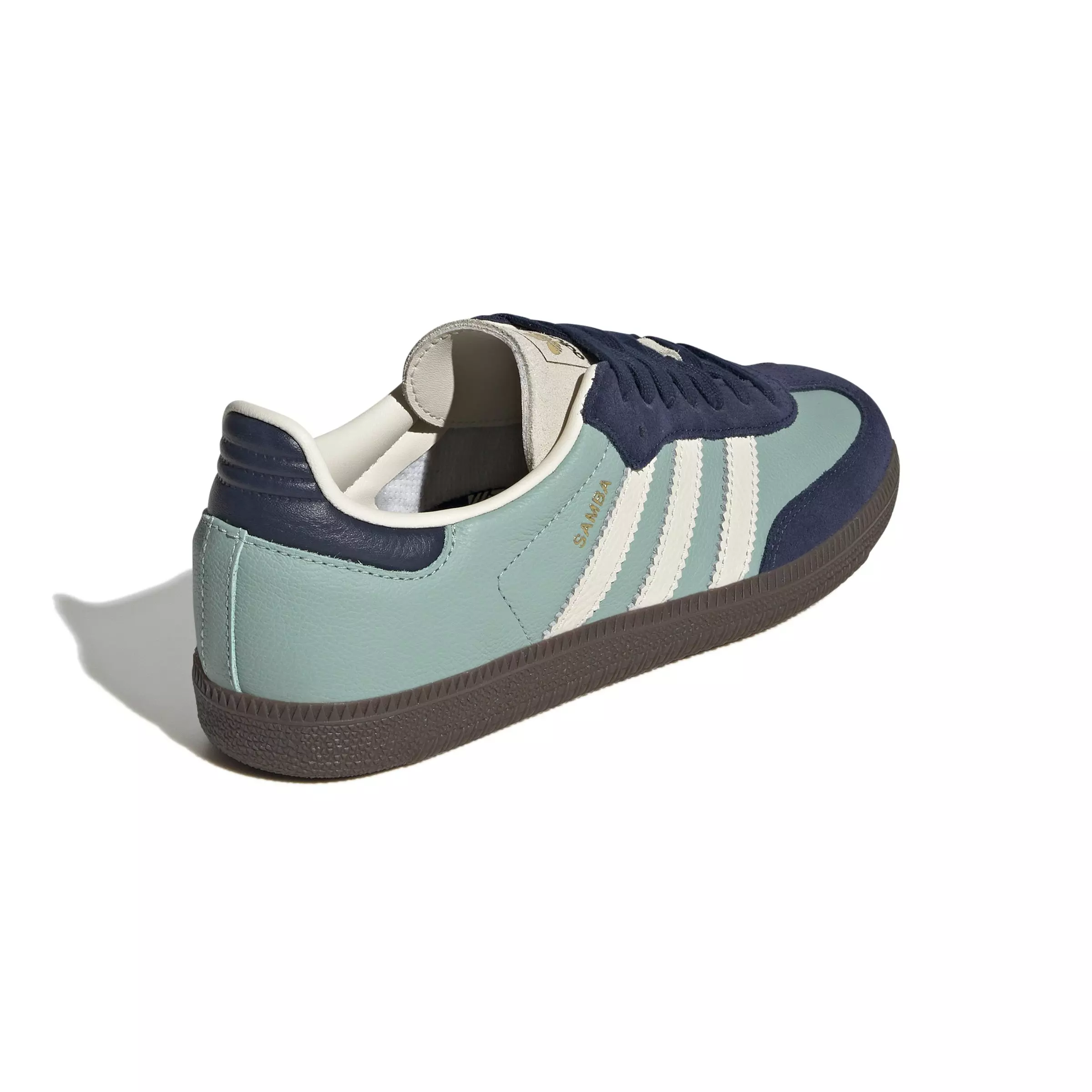 adidas Originals Samba OG "Hazy Green/Cream White/Night Indigo" Women's Shoe - GREEN/CREAM/INDIGO