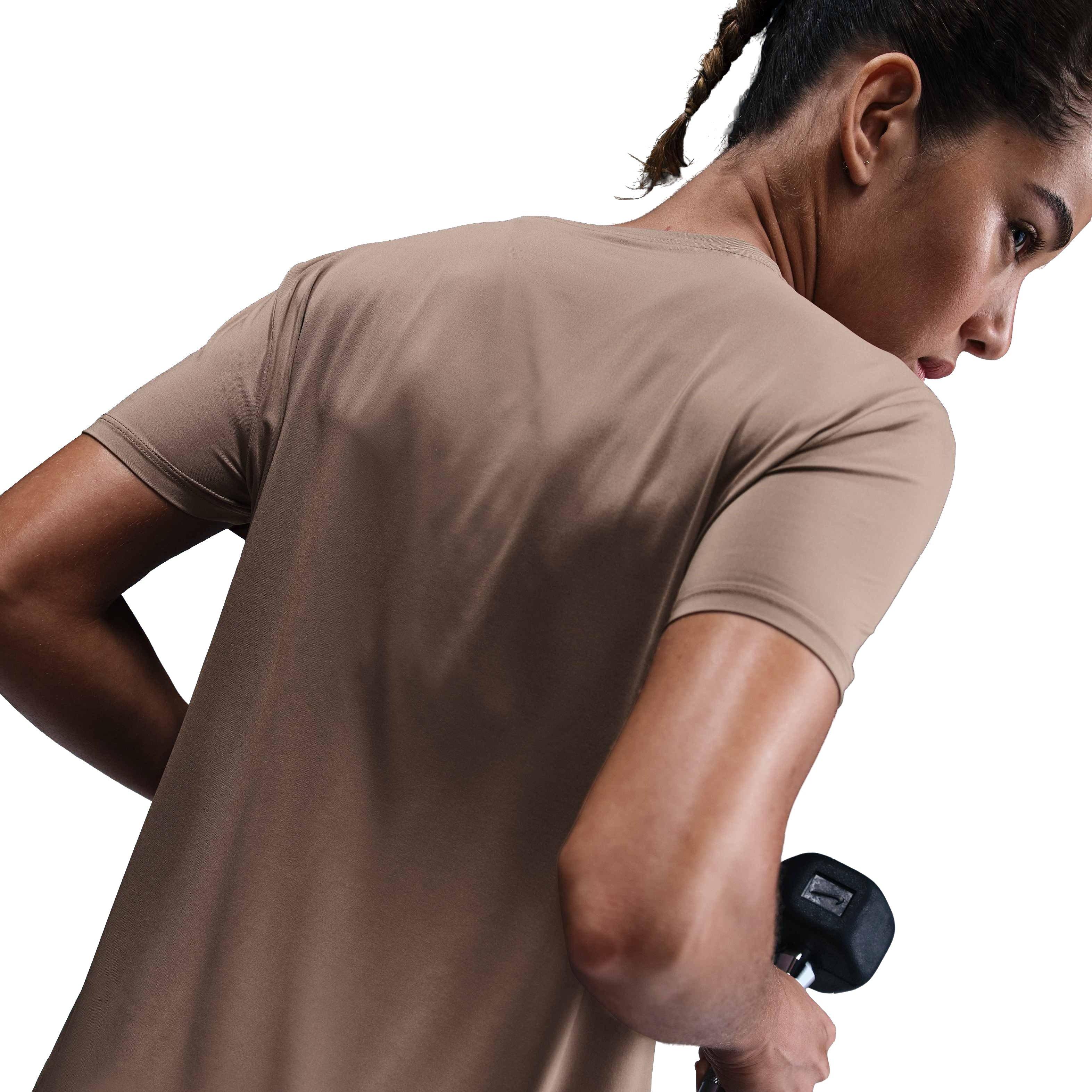 Nike Women's One Classic Dri-FIT Short-Sleeve Top - Brown - BROWN Thumbnail View 2