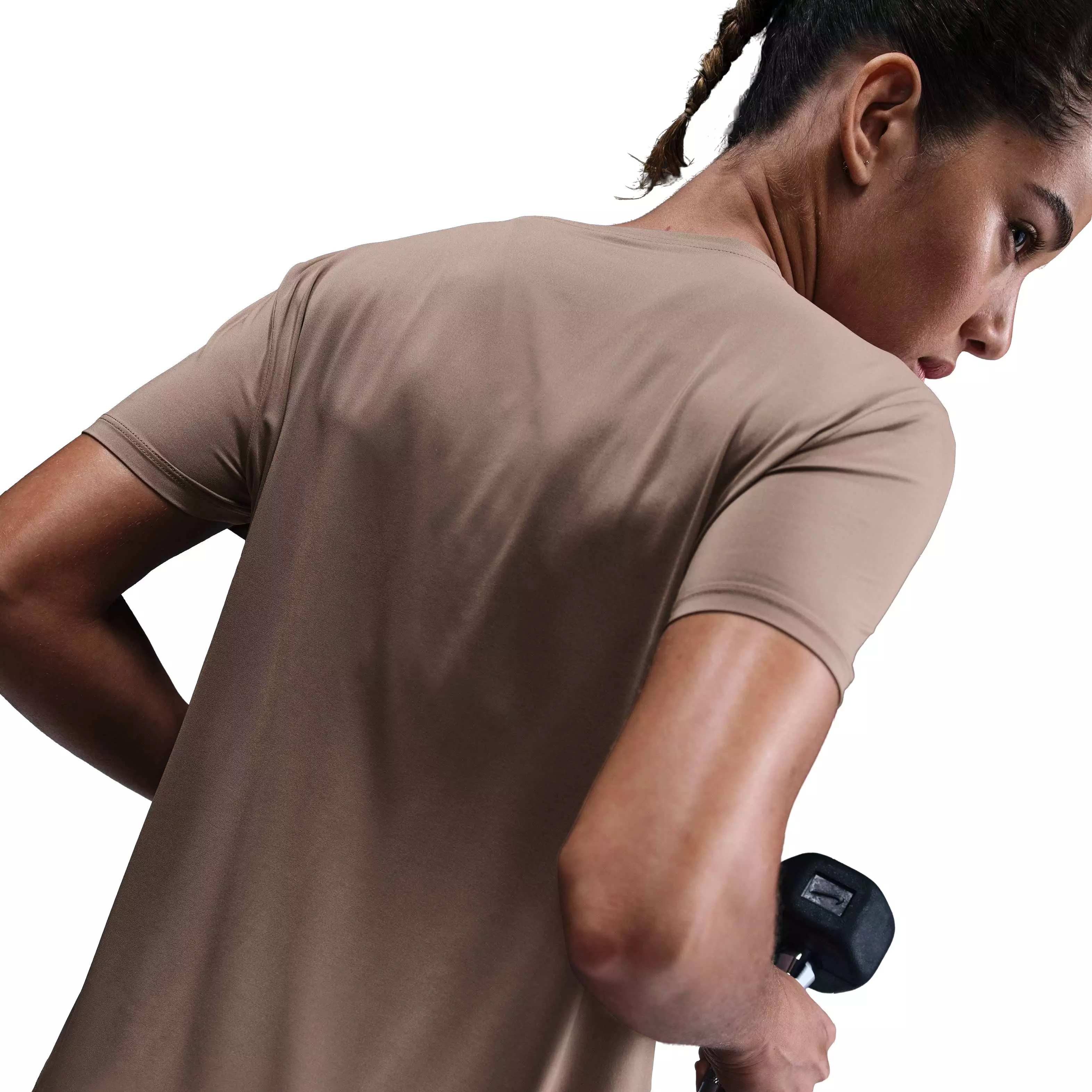 Nike Women's One Classic Dri-FIT Short-Sleeve Top - Brown - BROWN