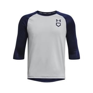 Under Armour Big Boys' Utility 2/3 Shirt - Grey/Navy