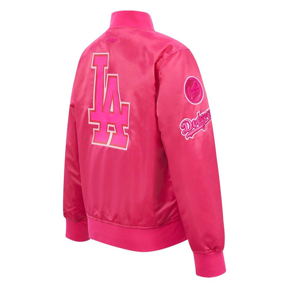 Pro Standard MLB Los Angeles Dodgers Triple Pink Big Girls' Satin Jacket