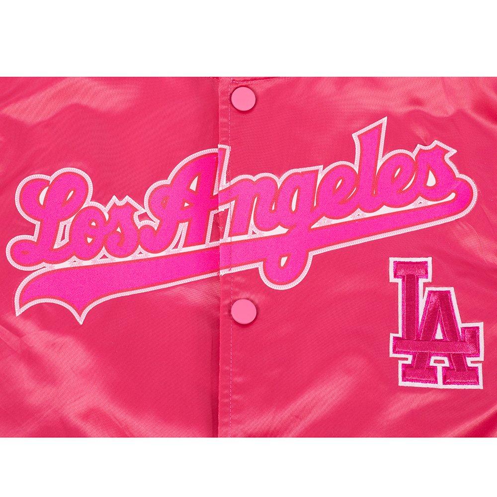 Pro Standard MLB Los Angeles Dodgers Triple Pink Big Girls' Satin Jacket
