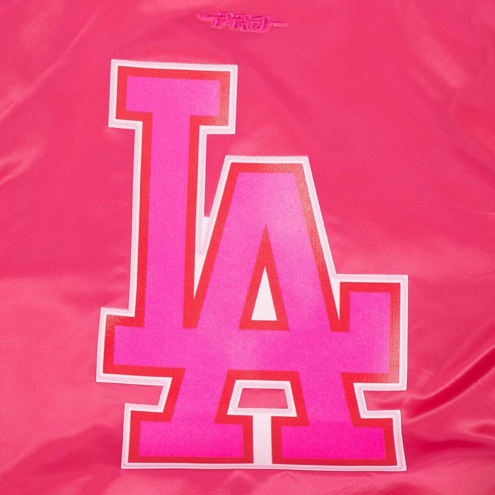Pro Standard MLB Los Angeles Dodgers Triple Pink Big Girls' Satin Jacket