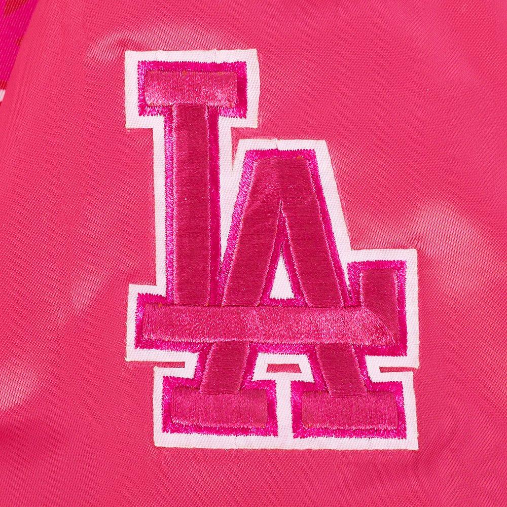 Pro Standard MLB Los Angeles Dodgers Triple Pink Big Girls' Satin Jacket