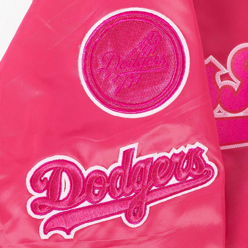 Pro Standard MLB Los Angeles Dodgers Triple Pink Big Girls' Satin Jacket