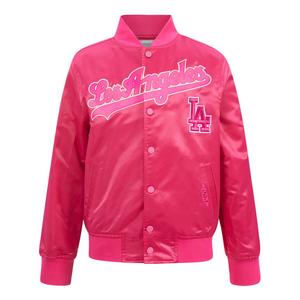 Pro Standard Big Girls' MLB Los Angeles Dodgers Triple Pink Satin Jacket