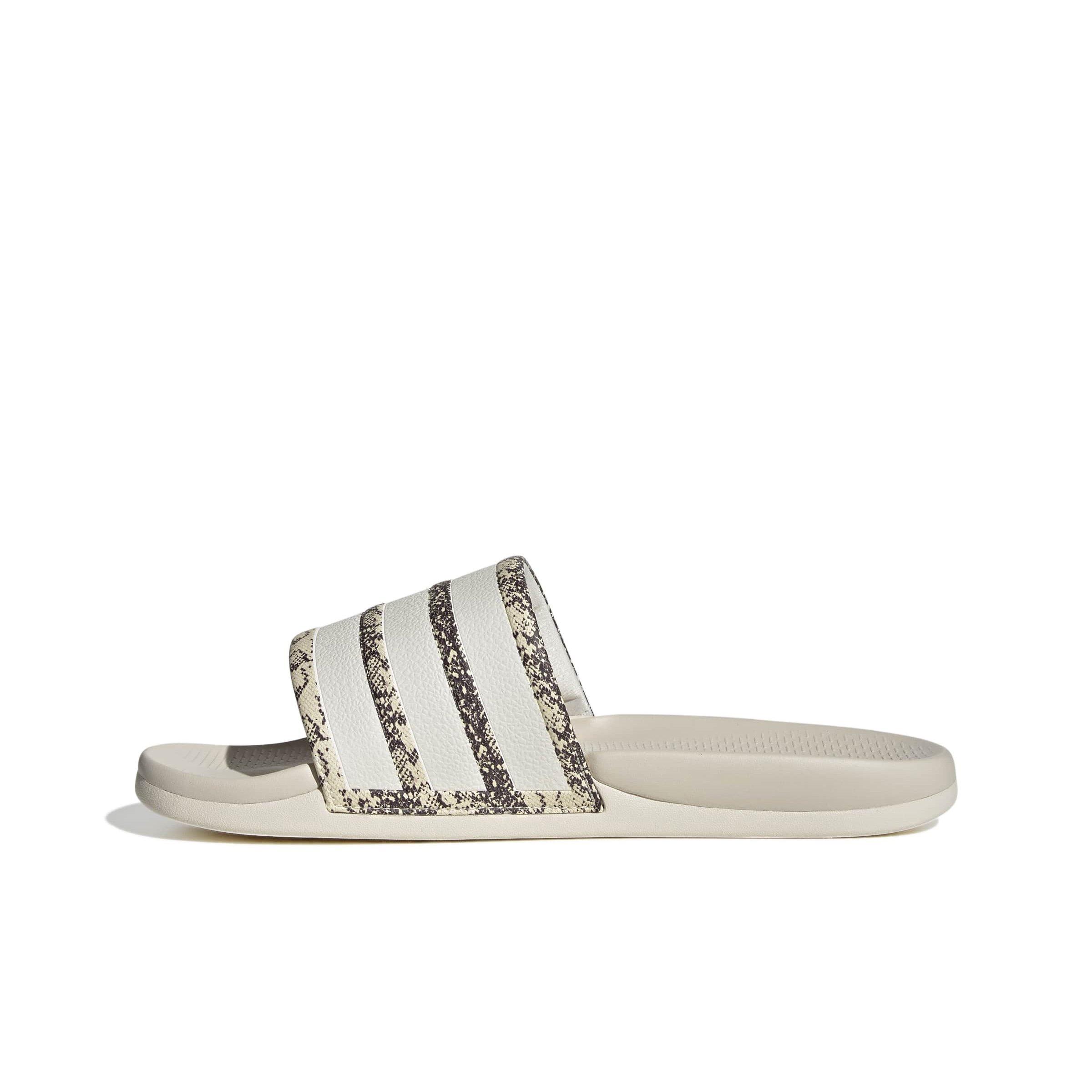 adidas Adilette Comfort 2.0 "Chalk White/Chalk White/Chalk White" Men's Slide - WHITE/WHITE/WHITE