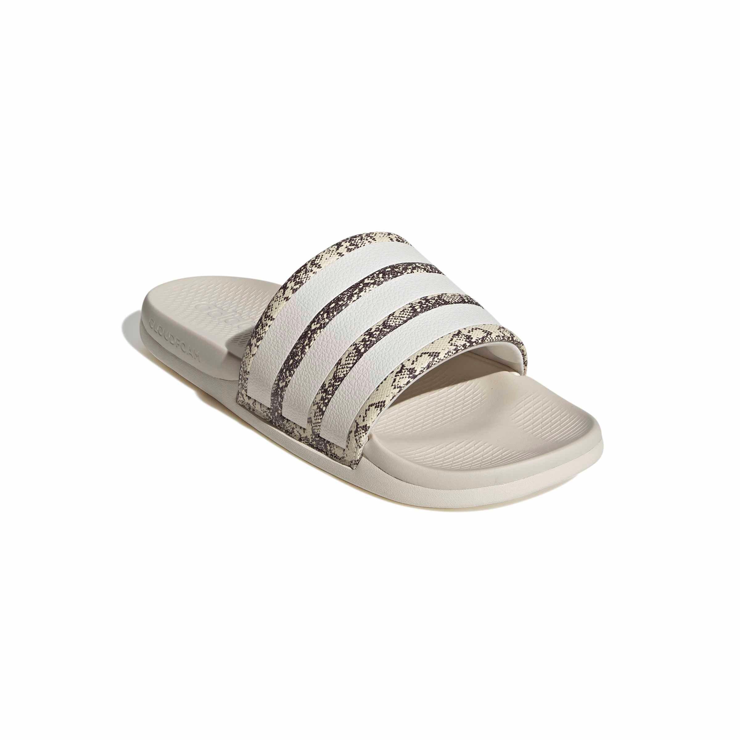 adidas Adilette Comfort 2.0 "Chalk White/Chalk White/Chalk White" Men's Slide - WHITE/WHITE/WHITE