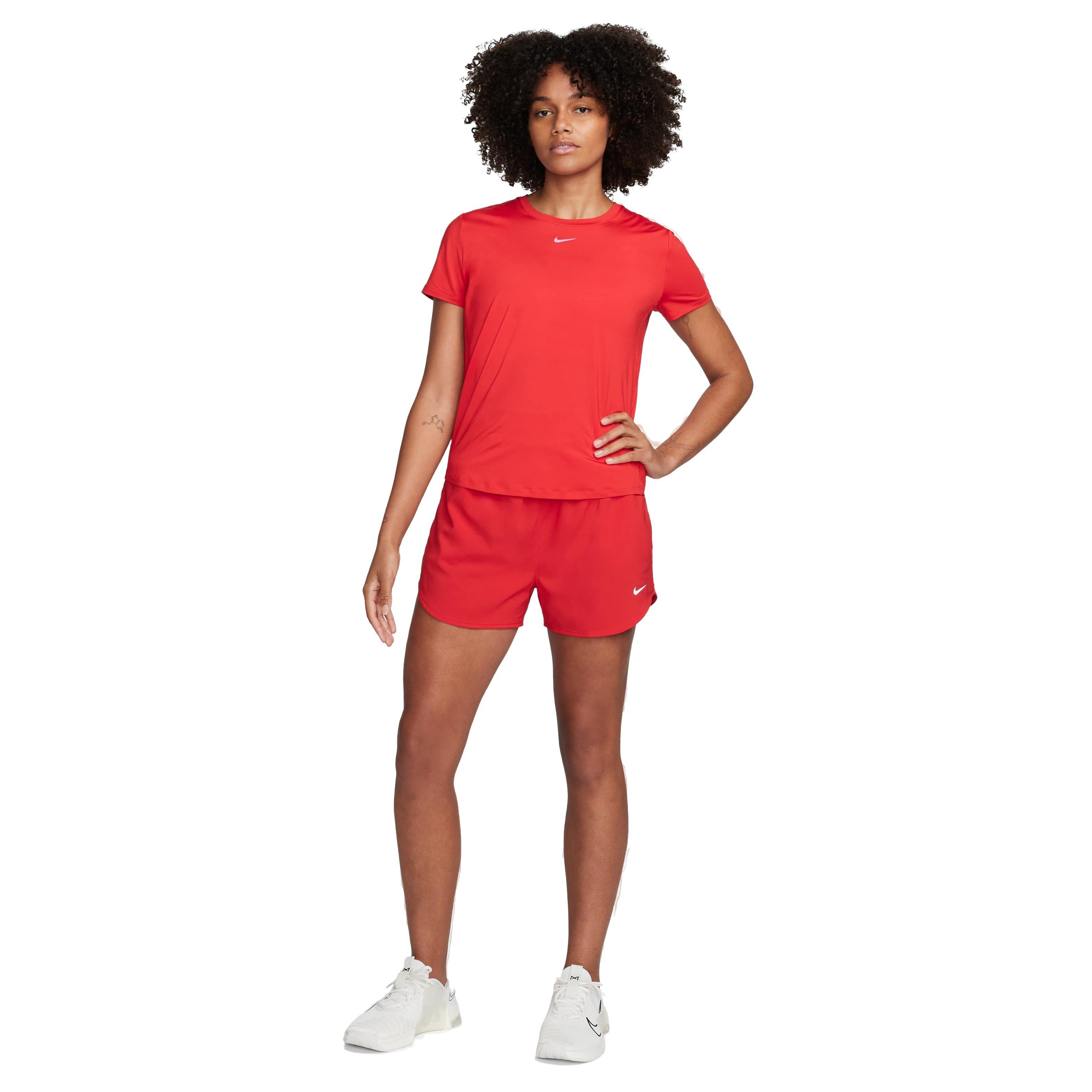 Nike Women's One Classic Dri-FIT Short-Sleeve Top - Red - RED Thumbnail View 5
