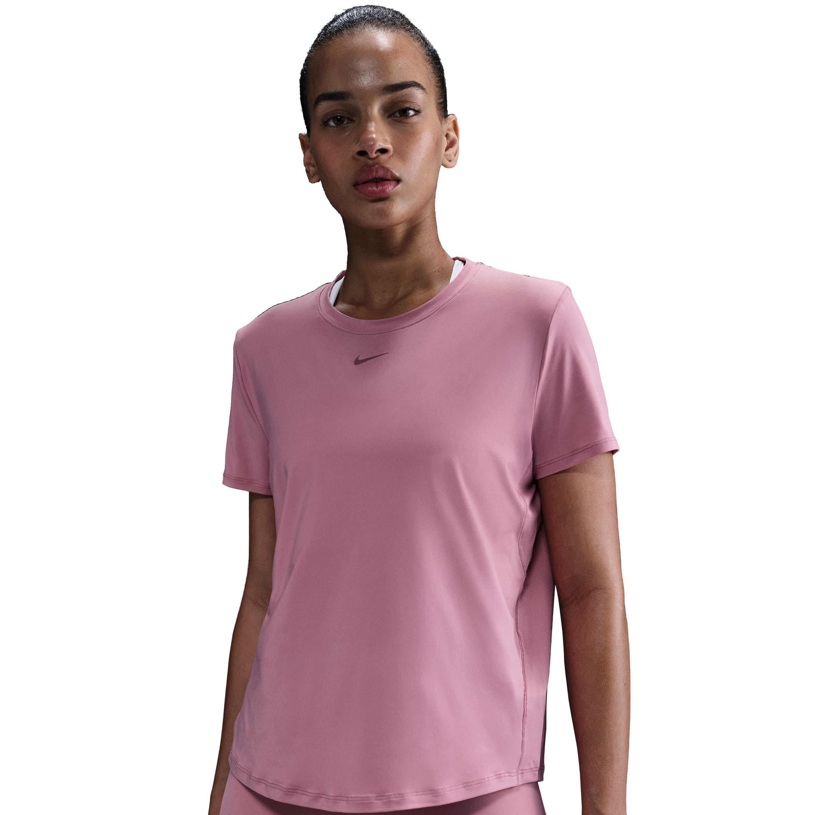 Nike Women's One Classic Dri-FIT Short-Sleeve Top - Pink - PINK Thumbnail View 1