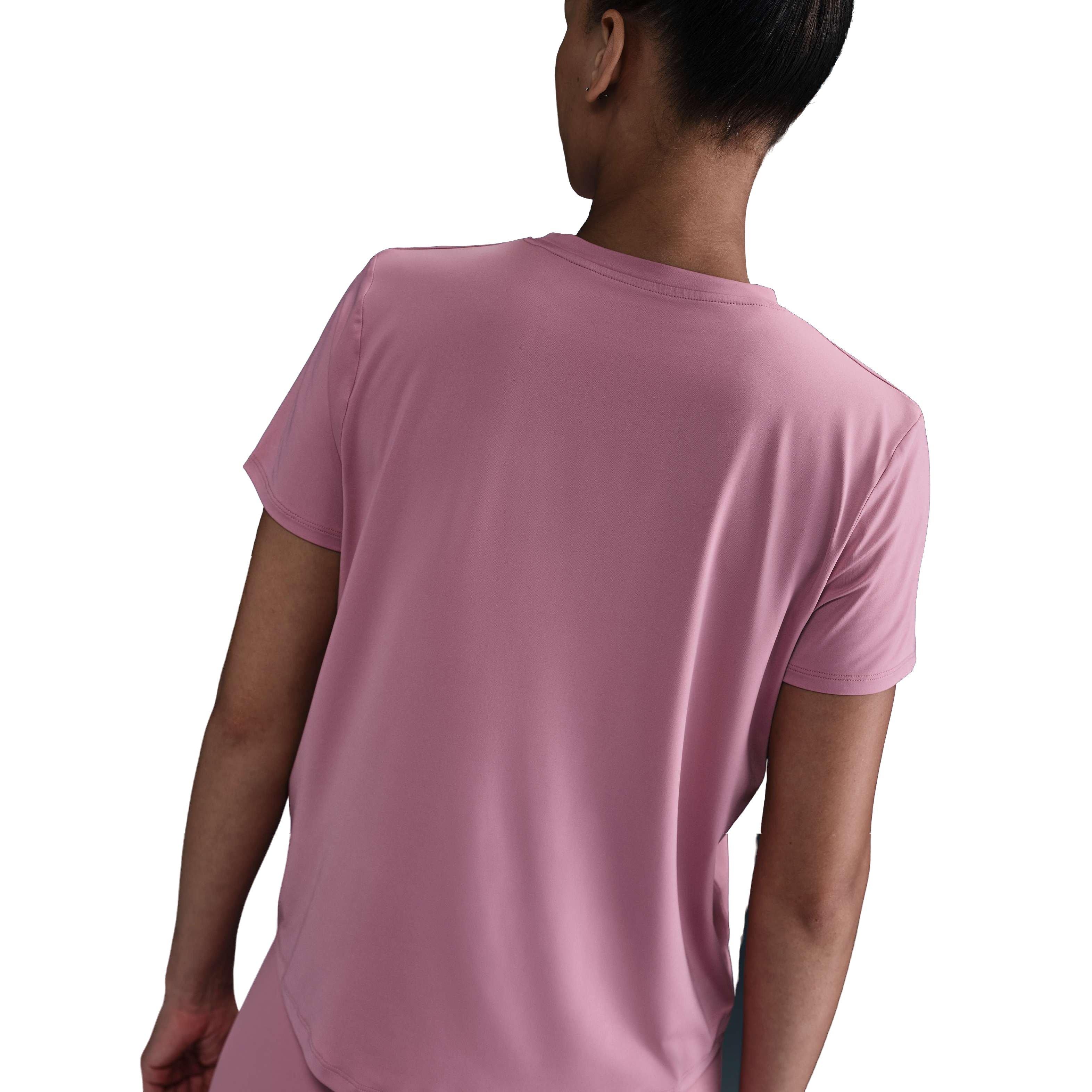 Nike Women's One Classic Dri-FIT Short-Sleeve Top - Pink - PINK Thumbnail View 2