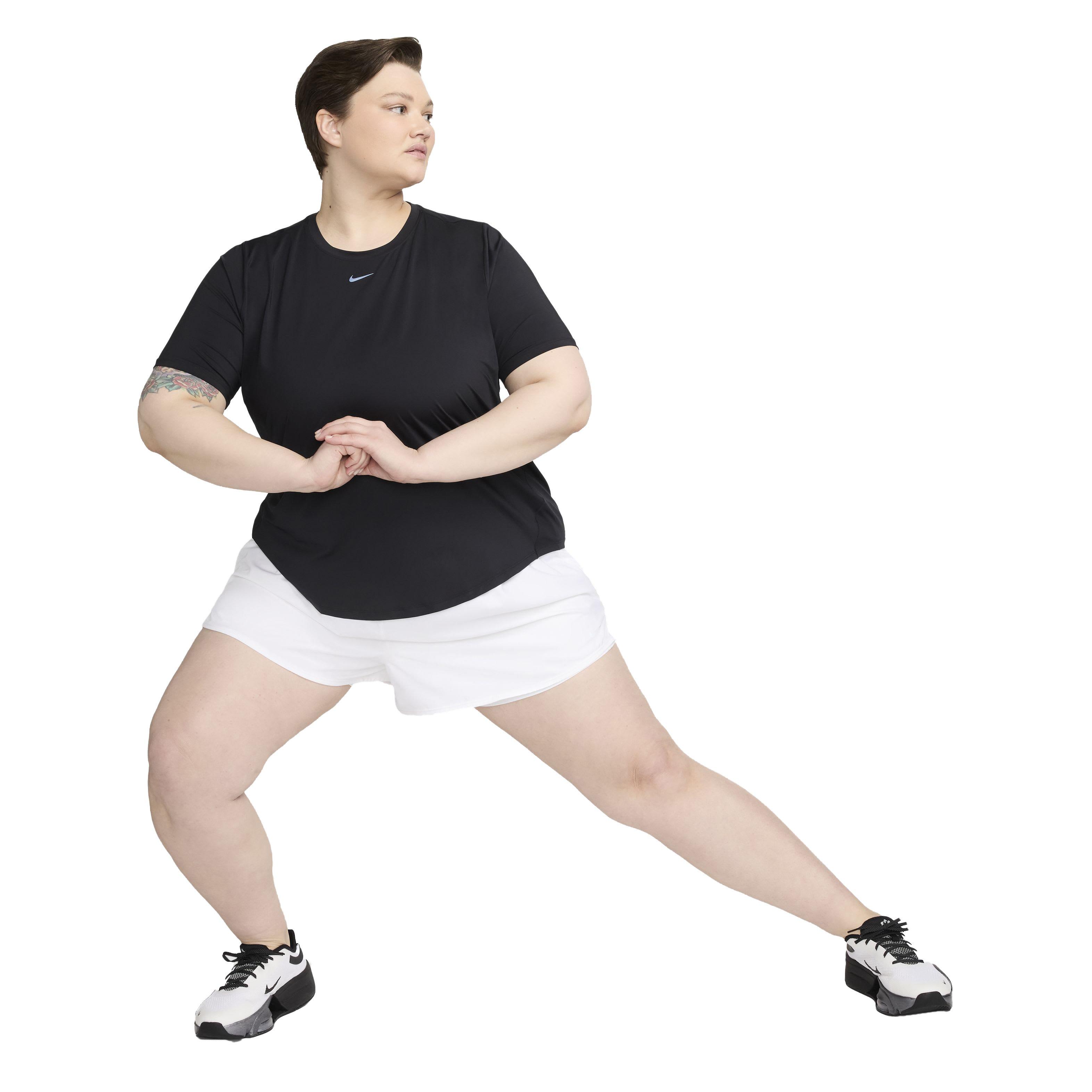 Nike Women's One Classic Short-Sleeve Dri-FIT Top - Black - BLACK Thumbnail View 5