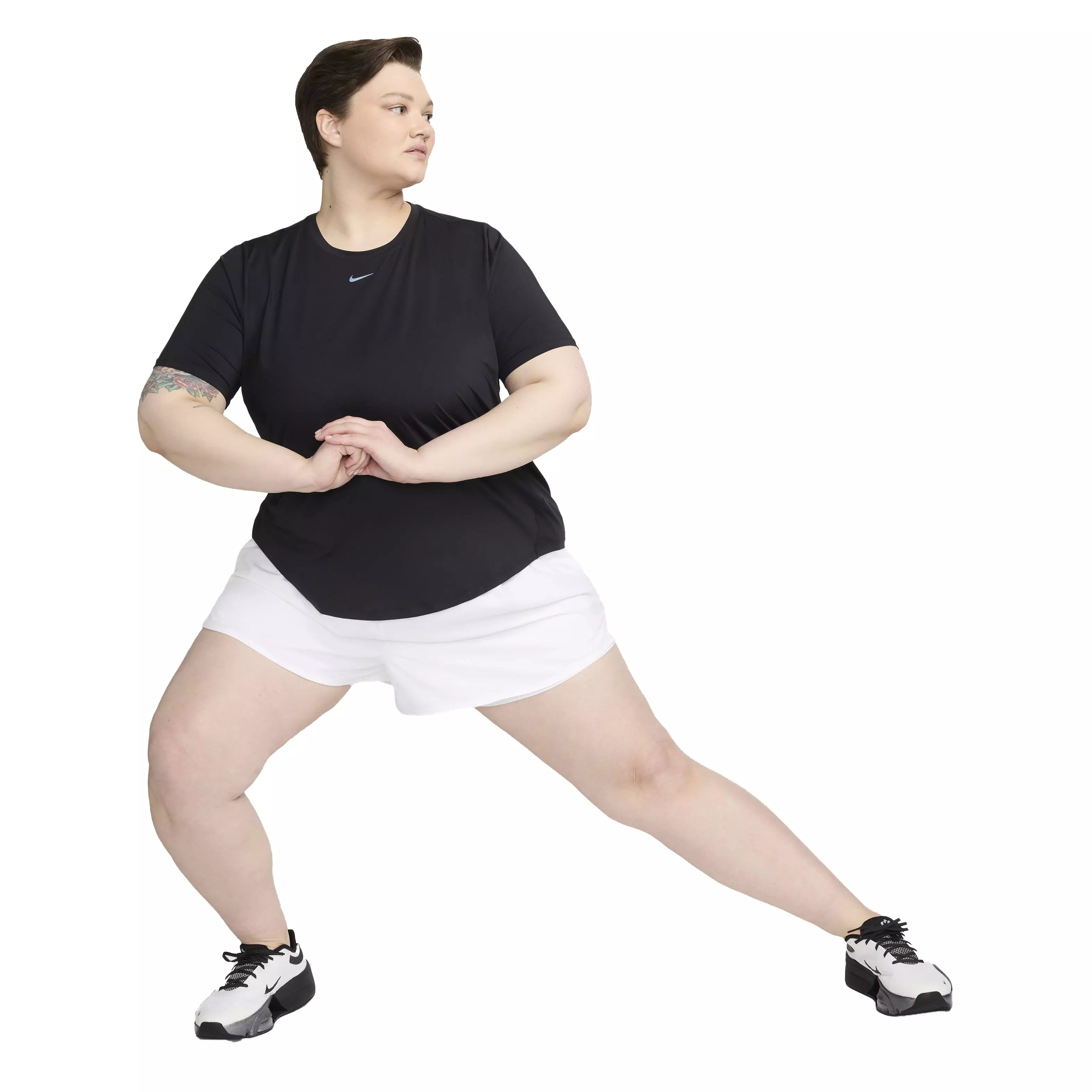 Nike Women's One Classic Short-Sleeve Dri-FIT Top - Black - BLACK