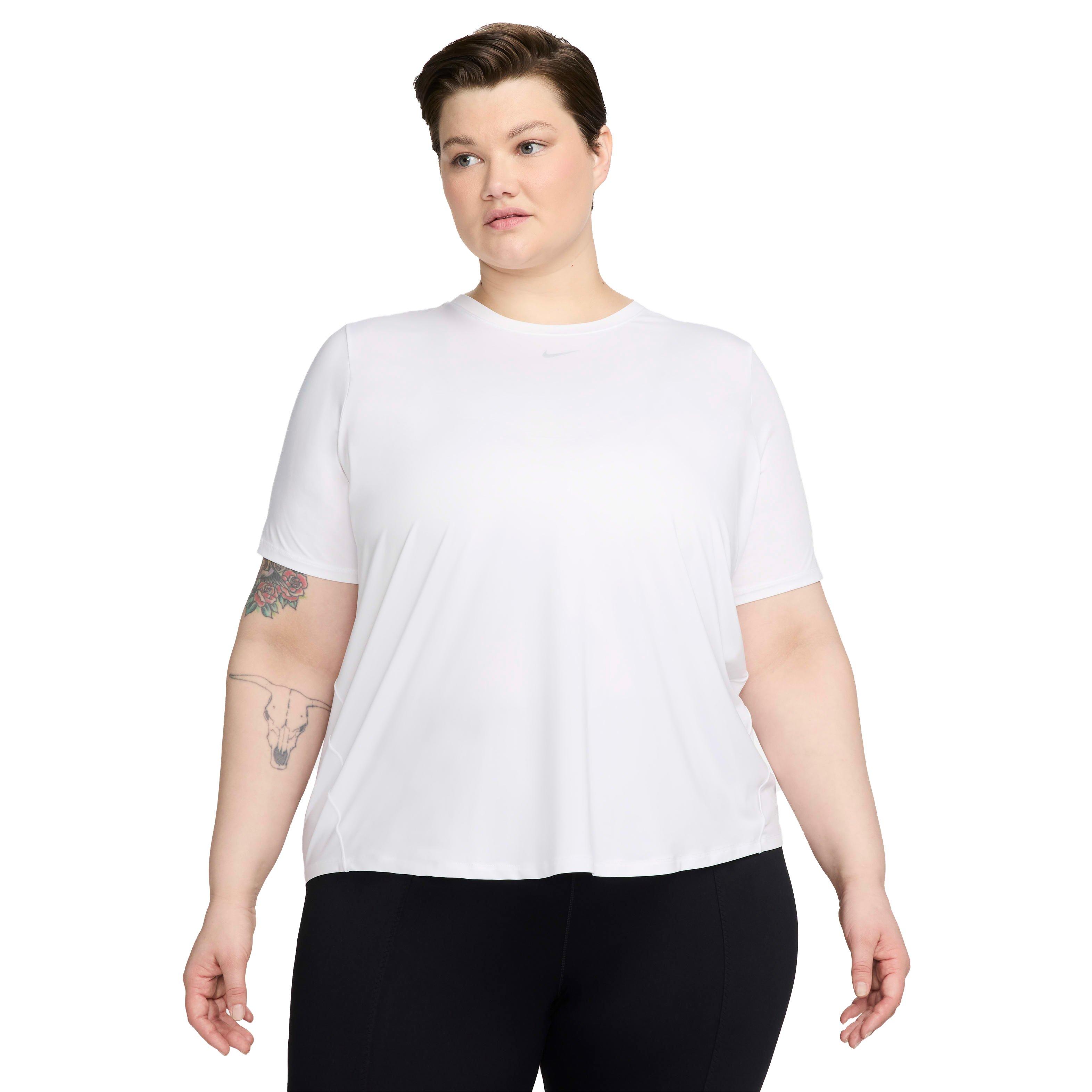 Nike Women's One Classic Short-Sleeve Dri-FIT Top - White - WHITE Thumbnail View 1