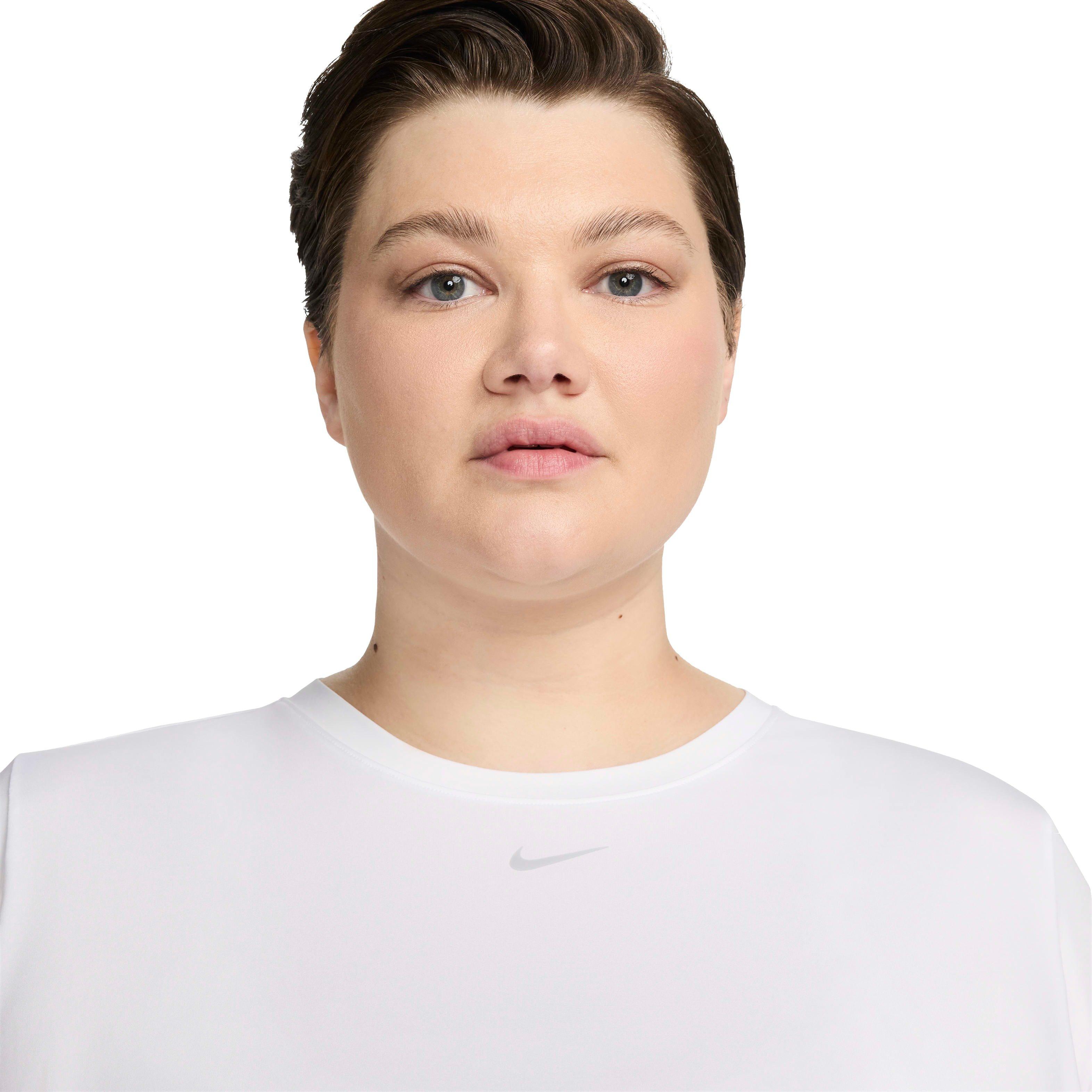 Nike Women's One Classic Short-Sleeve Dri-FIT Top - White - WHITE Thumbnail View 3