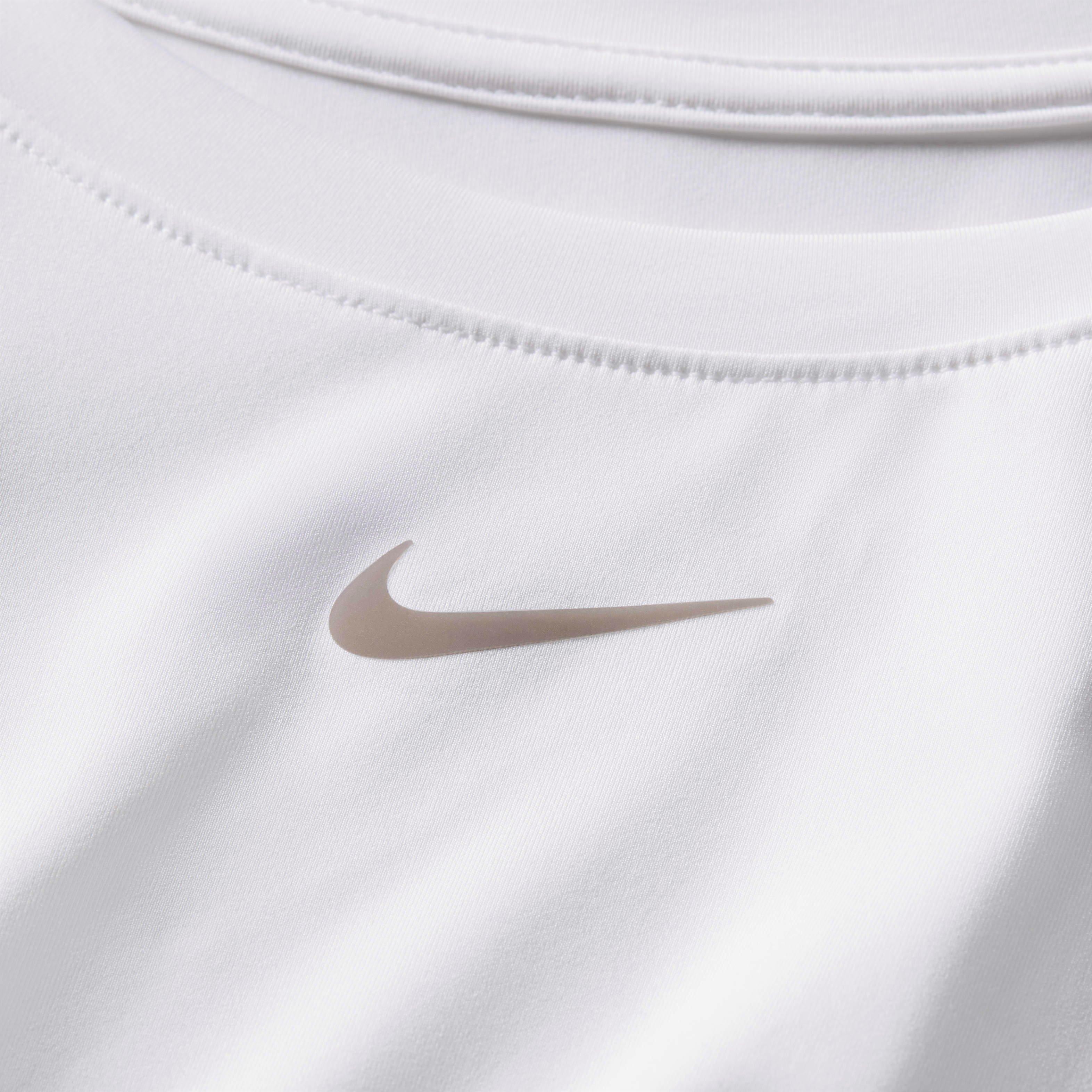 Nike Women's One Classic Short-Sleeve Dri-FIT Top - White - WHITE Thumbnail View 6