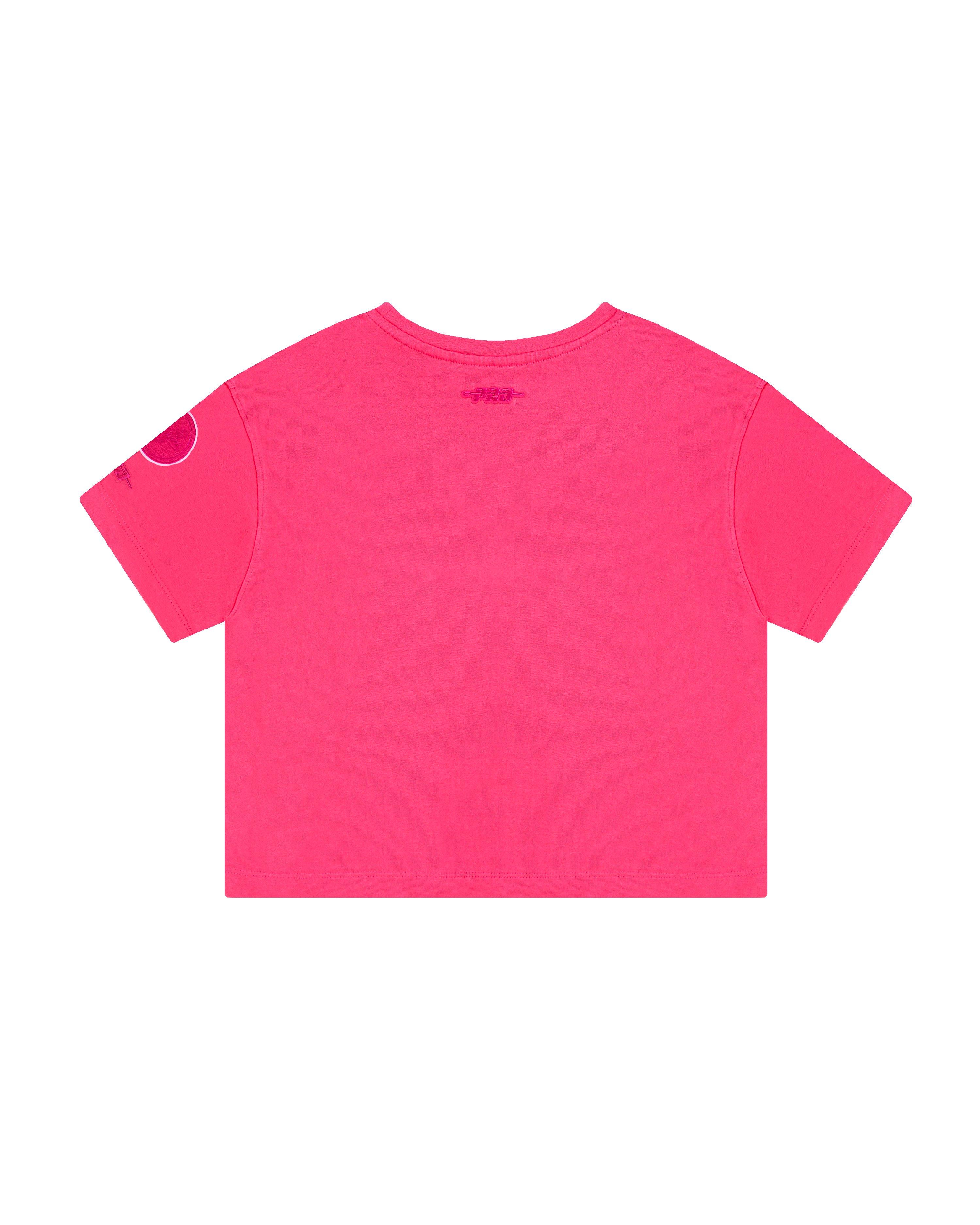 Pro Standard MLB Los Angeles Dodgers Triple Pink Big Girls' Short Sleeve Boxy Top
