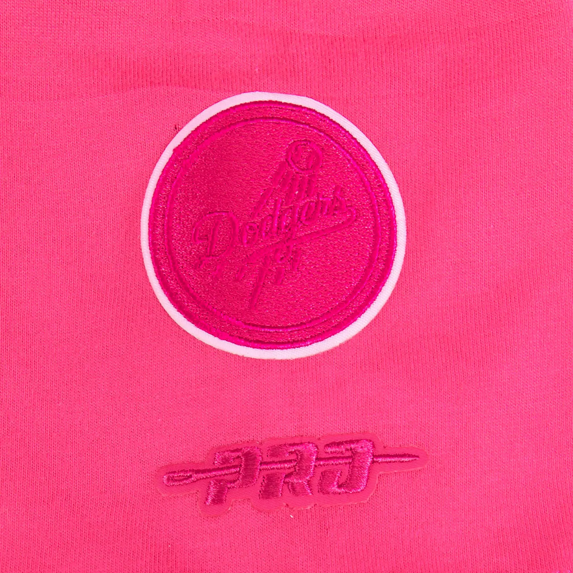 Pro Standard Big Girls' MLB Los Angeles Dodgers Triple Pink Short Sleeve Boxy Top - PINK