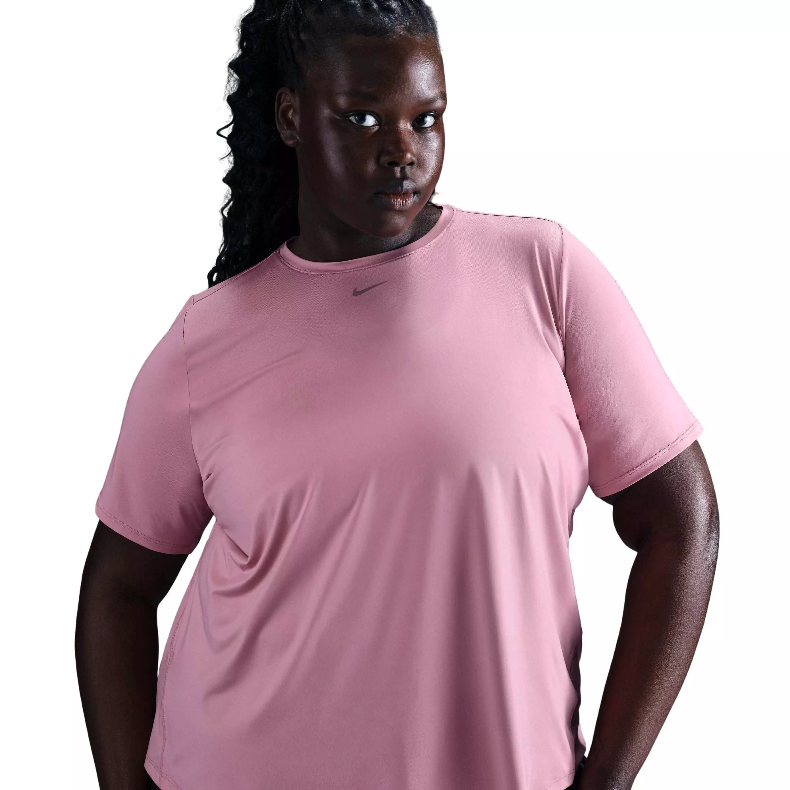 Nike Women's One Classic Short-Sleeve Dri-FIT Top - Pink - PINK