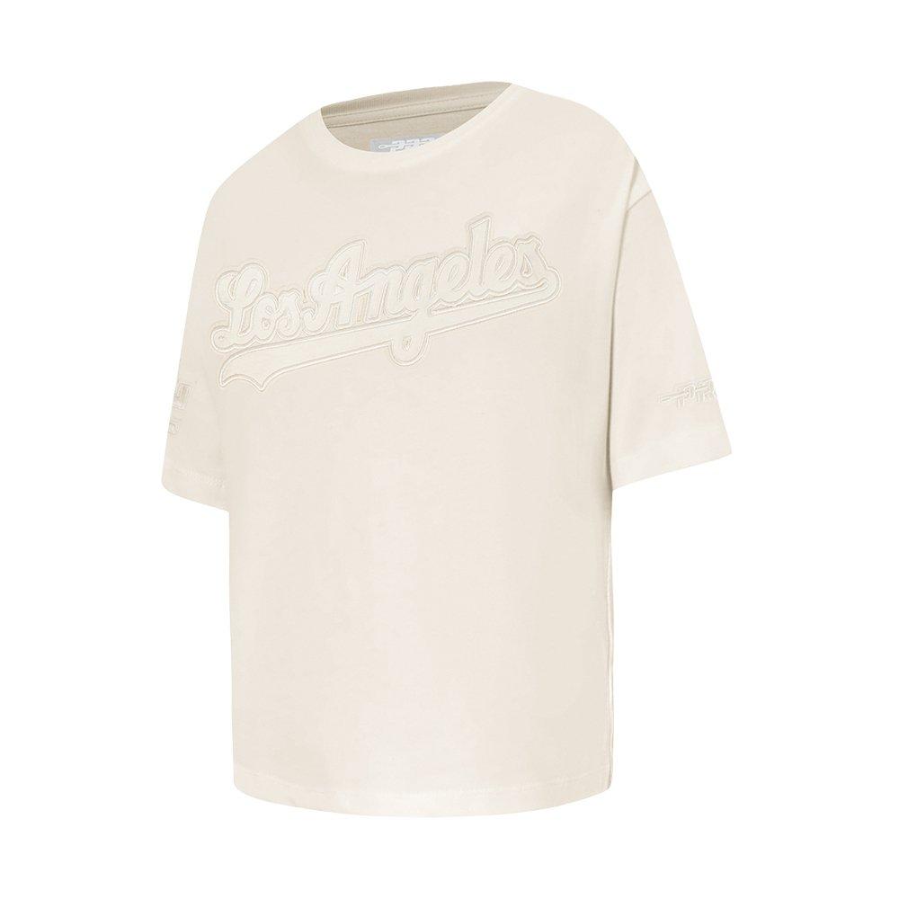 Pro Standard Big Girls' MLB Los Angeles Dodgers Neutral Short Sleeve Top - Cream - CREAM Thumbnail View 3