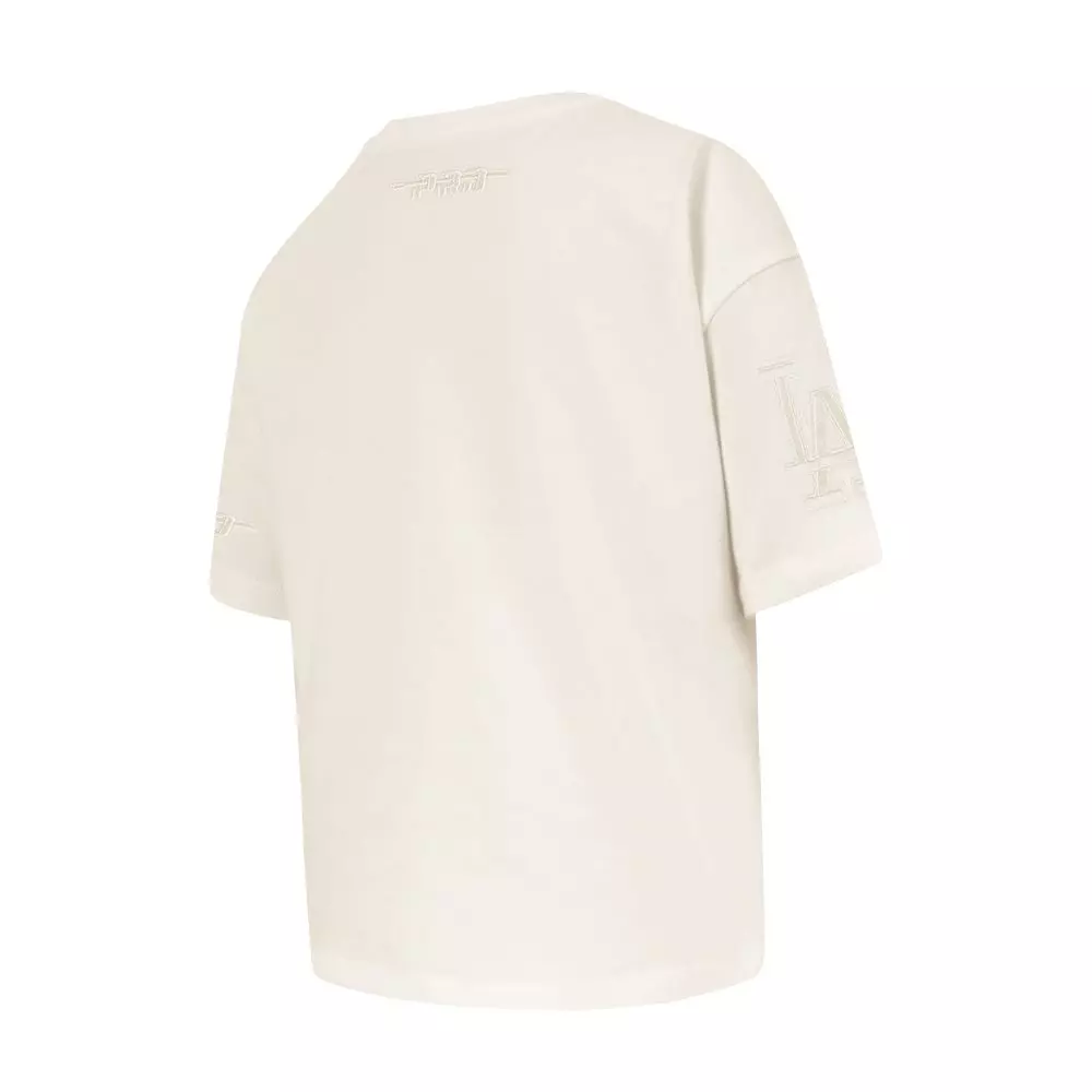Pro Standard Big Girls' MLB Los Angeles Dodgers Neutral Short Sleeve Top - Cream - CREAM